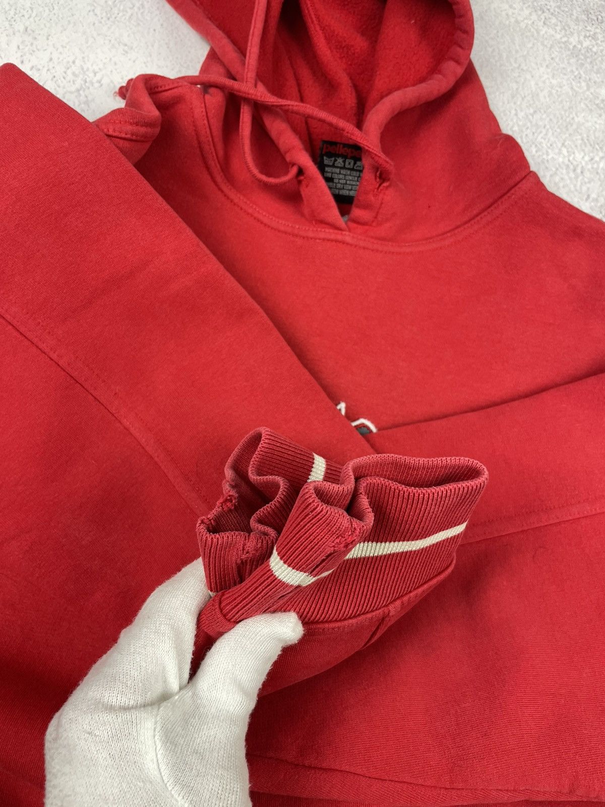 Pelle Pelle × Vintage Vintage Pelle Pelle Mens Hoodie Red Size Small Size US M / EU 48-50 / 2 - 15 Thumbnail