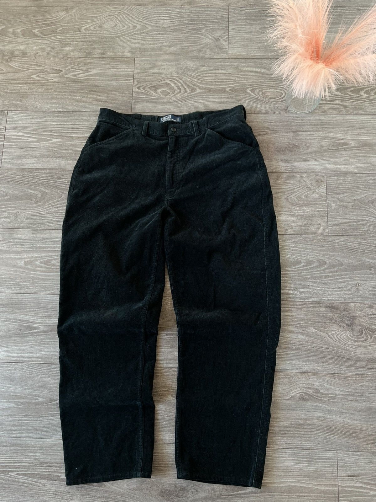 Polo Ralph Lauren × Ralph Lauren × Vintage ‼️Polo by Ralph Lauren Vintage Welur Teddy Casual Patch Pants Size US 36 / EU 52 - 1 Thumbnail