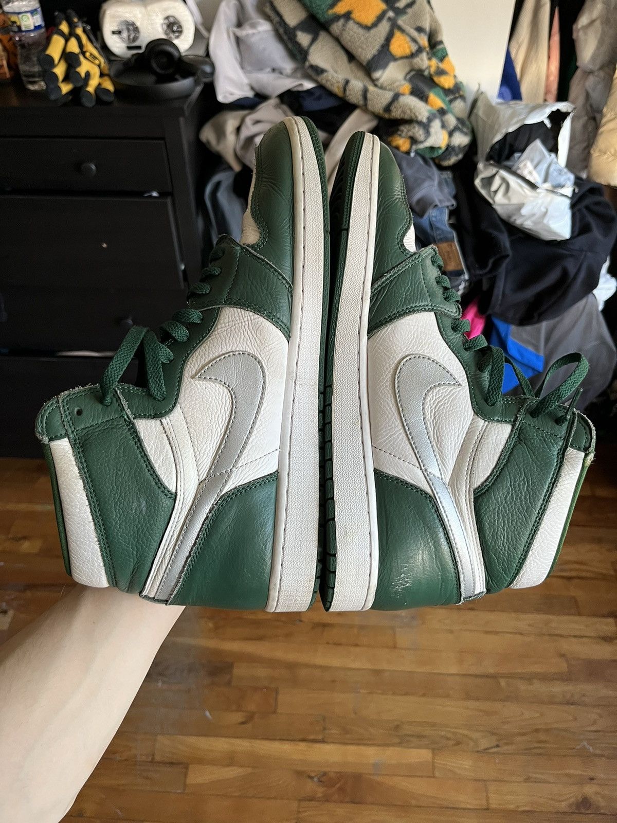 Jordan Brand Nike Air Jordan 1 Retro High OG George Green Leatger Men’s Size US 13 / EU 46 - 6 Thumbnail