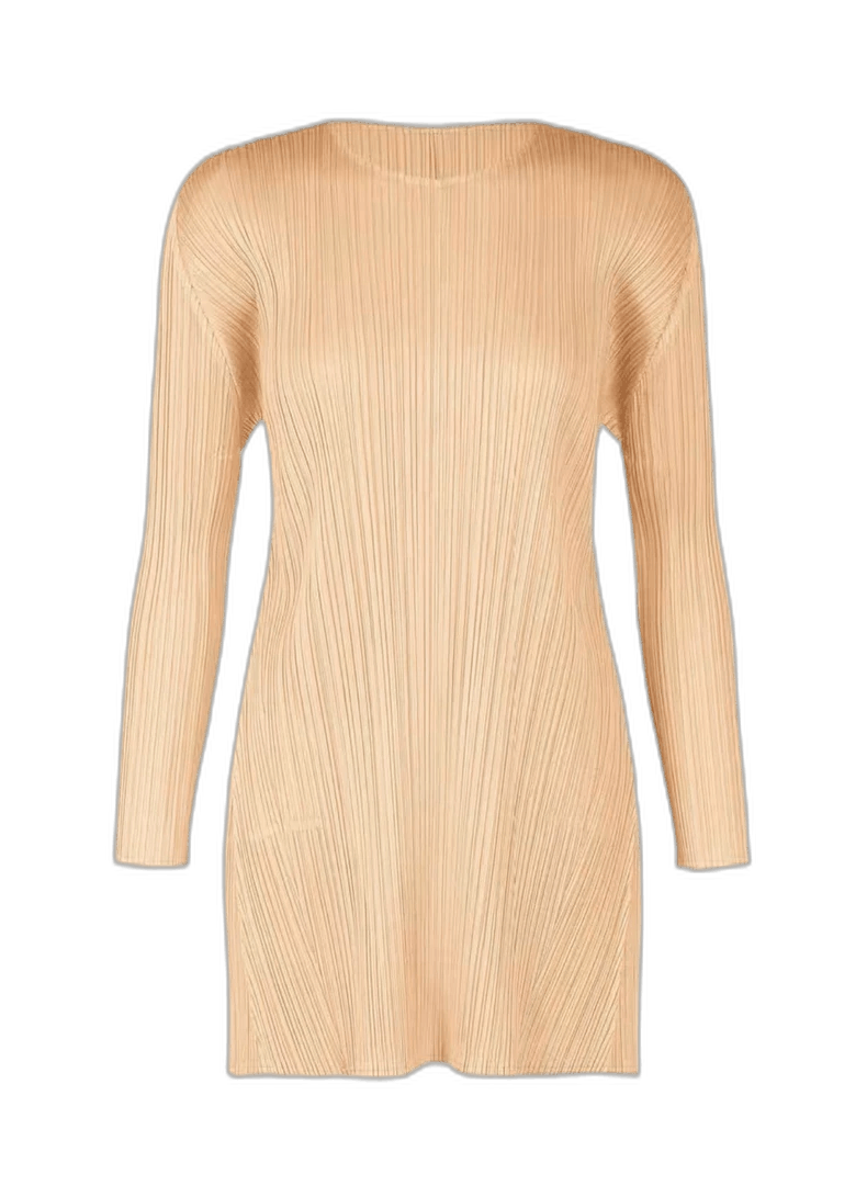 Issey Miyake Issey Miyake Long Top Dress in Beige-yf Size US M / EU 48-50 / 2 - 1 Thumbnail