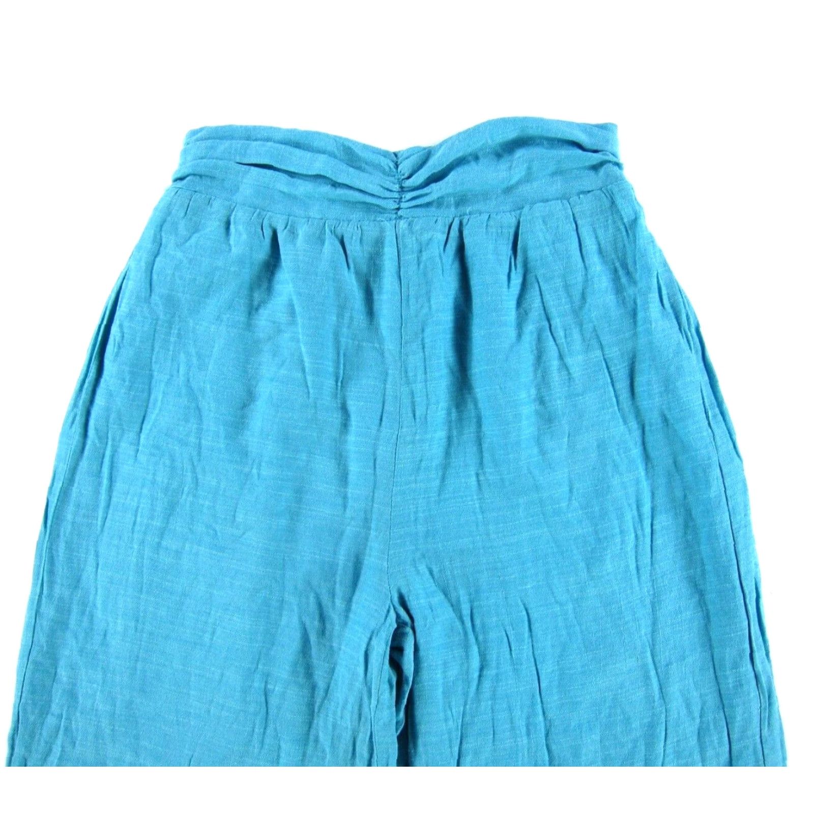 Lulus NWT Lulu's Teal Blue Rayon High Rise Waist Wide Leg Pants Women Small Size 28" / US 6 / IT 42 - 5 Thumbnail
