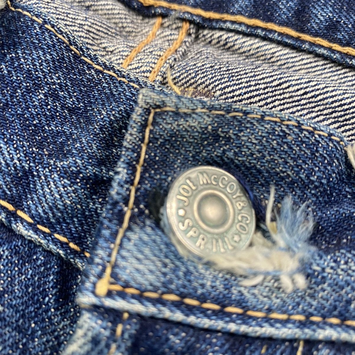 The Real McCoy's Rare Vintage Joe Mccoy Washed Selvedge Denim Size US 30 / EU 46 - 8 Thumbnail