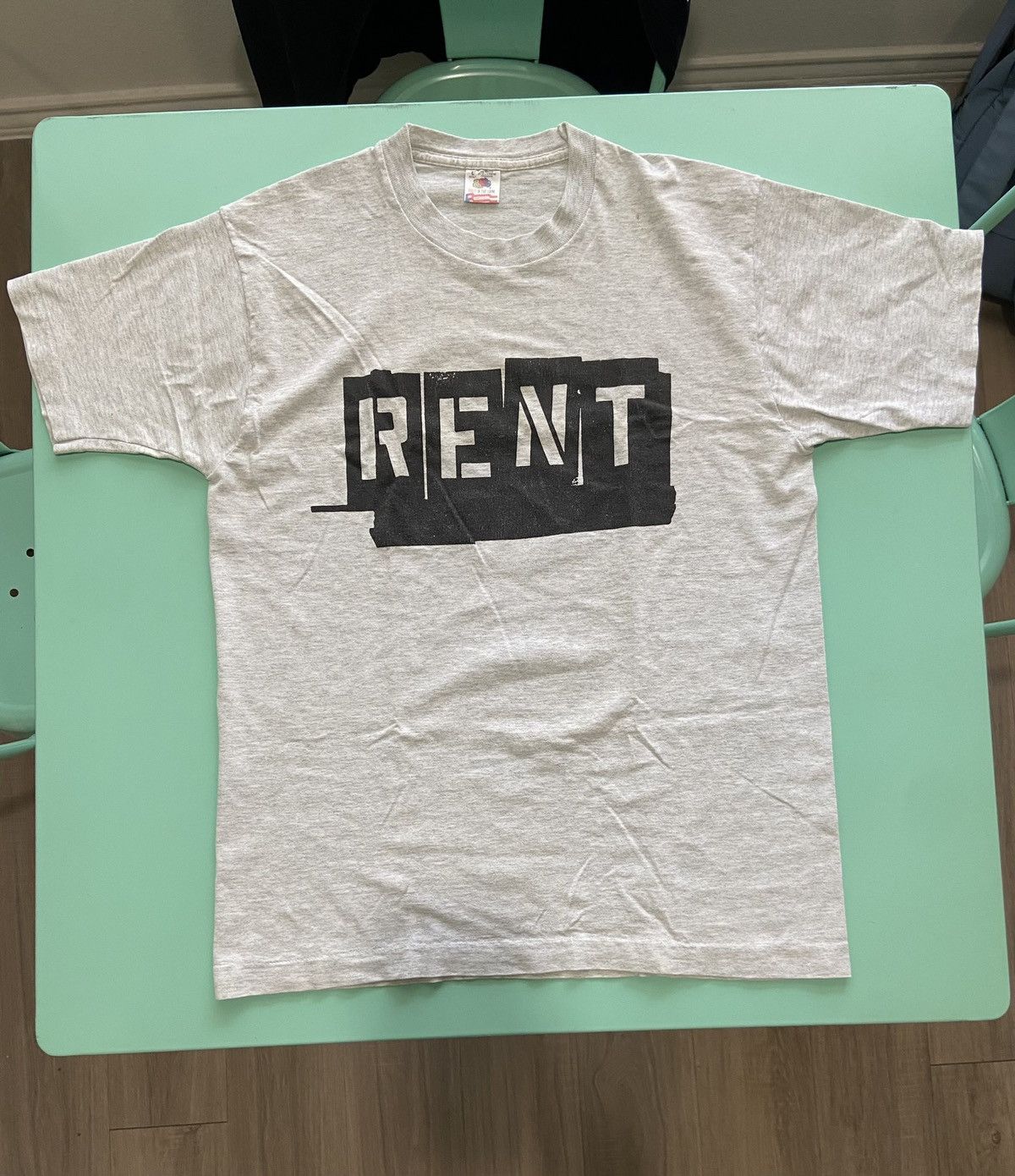 Fruit Of The Loom Vintage 90’s Rent Broadway Musical Concert Tour Gray Tee Size US L / EU 52-54 / 3 - 1 Thumbnail