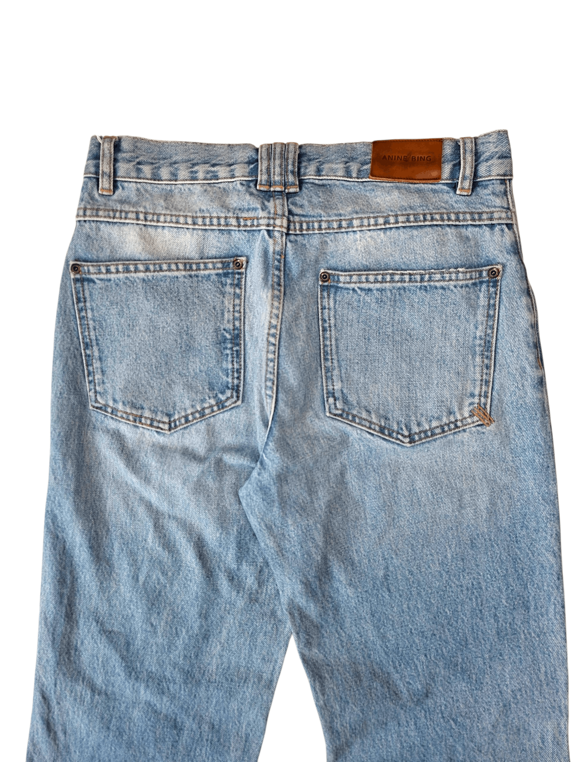 Anine Bing ANINE BING Gavin Jeans - Distressed Light Wash Straight Leg Size 28" / US 6 / IT 42 - 5 Thumbnail