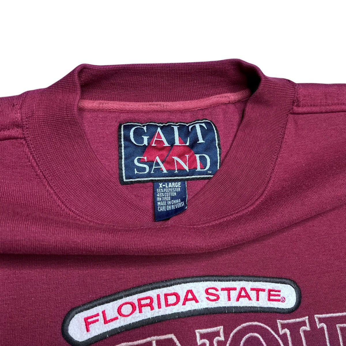 NCAA Florida State Seminoles Embroidered Galt Sand Sweatshirt Size US XL / EU 56 / 4 - 2 Thumbnail