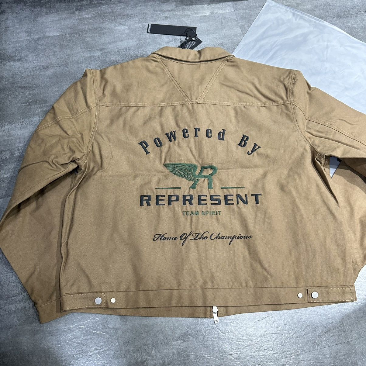 Represent Clo. Represent Team Spirit Jacket - Tan Size US XL / EU 56 / 4 - 2 Thumbnail