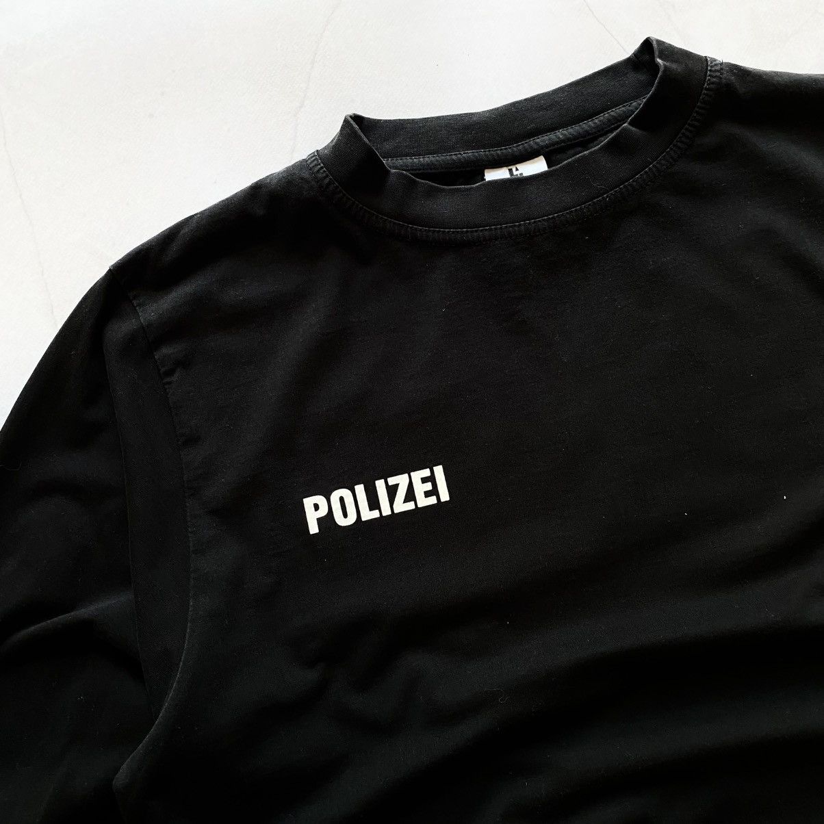 Vintage Vintage Polizei Vetements Style Oversized Long sleeve Tee Size US L / EU 52-54 / 3 - 4 Thumbnail