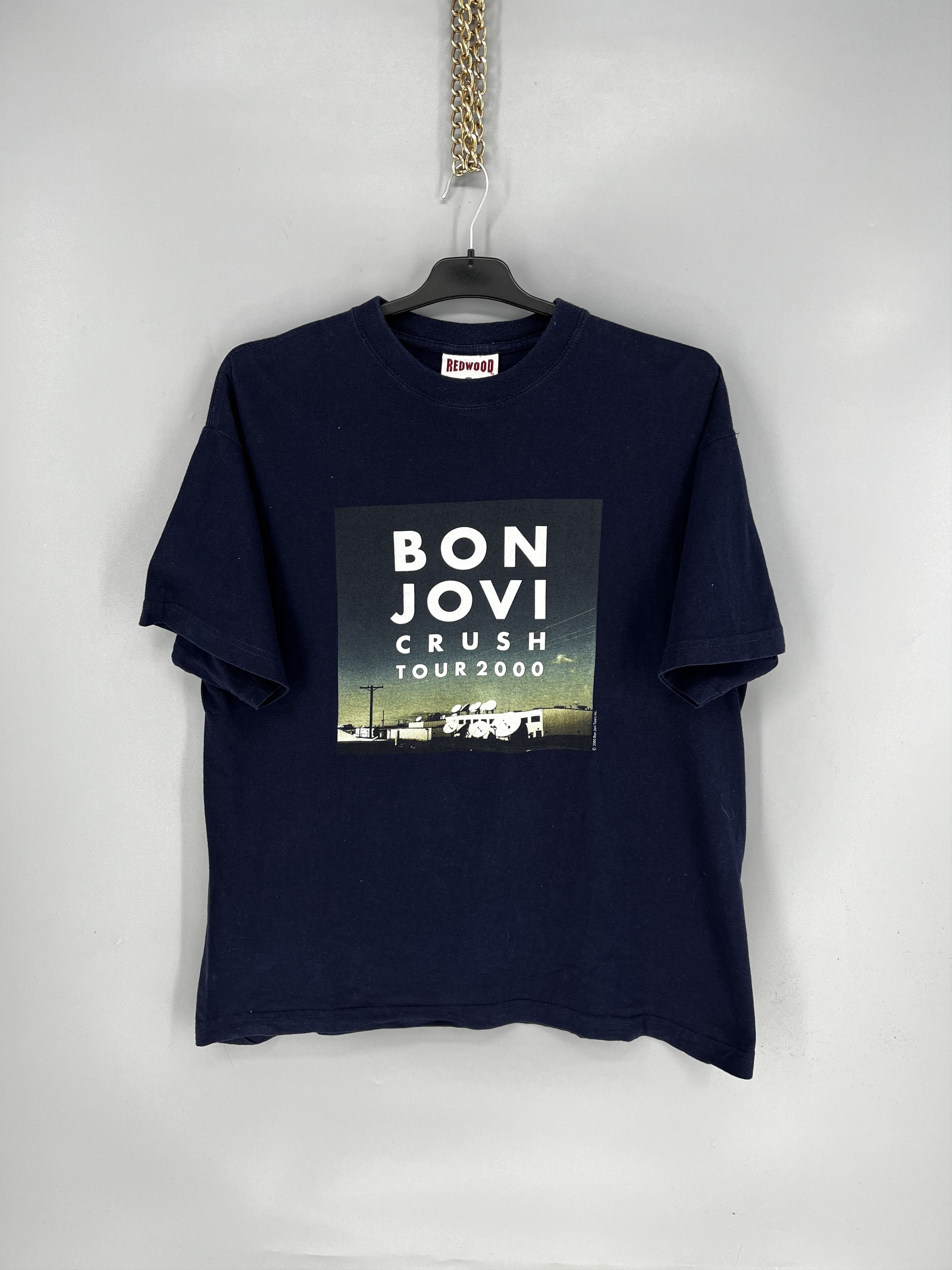 Band Tees Vintage Bon Jovi Crush Tour 2000 Rock Band T-Shirt Black Y2K Size US L / EU 52-54 / 3 - 1 Thumbnail