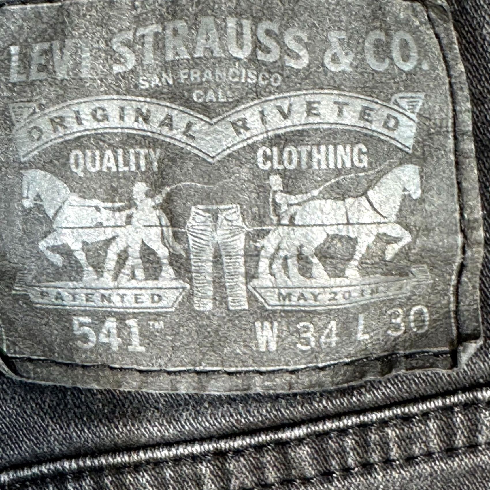 Levi's Levi’s 541 Men’s Jeans 34x30 Black Denim Athletic Fit Mid Rise Zip Fly Denim Jeans 541 Athletic Fit Black Men’s Jeans Size US 34 / EU 50 - 6 Thumbnail
