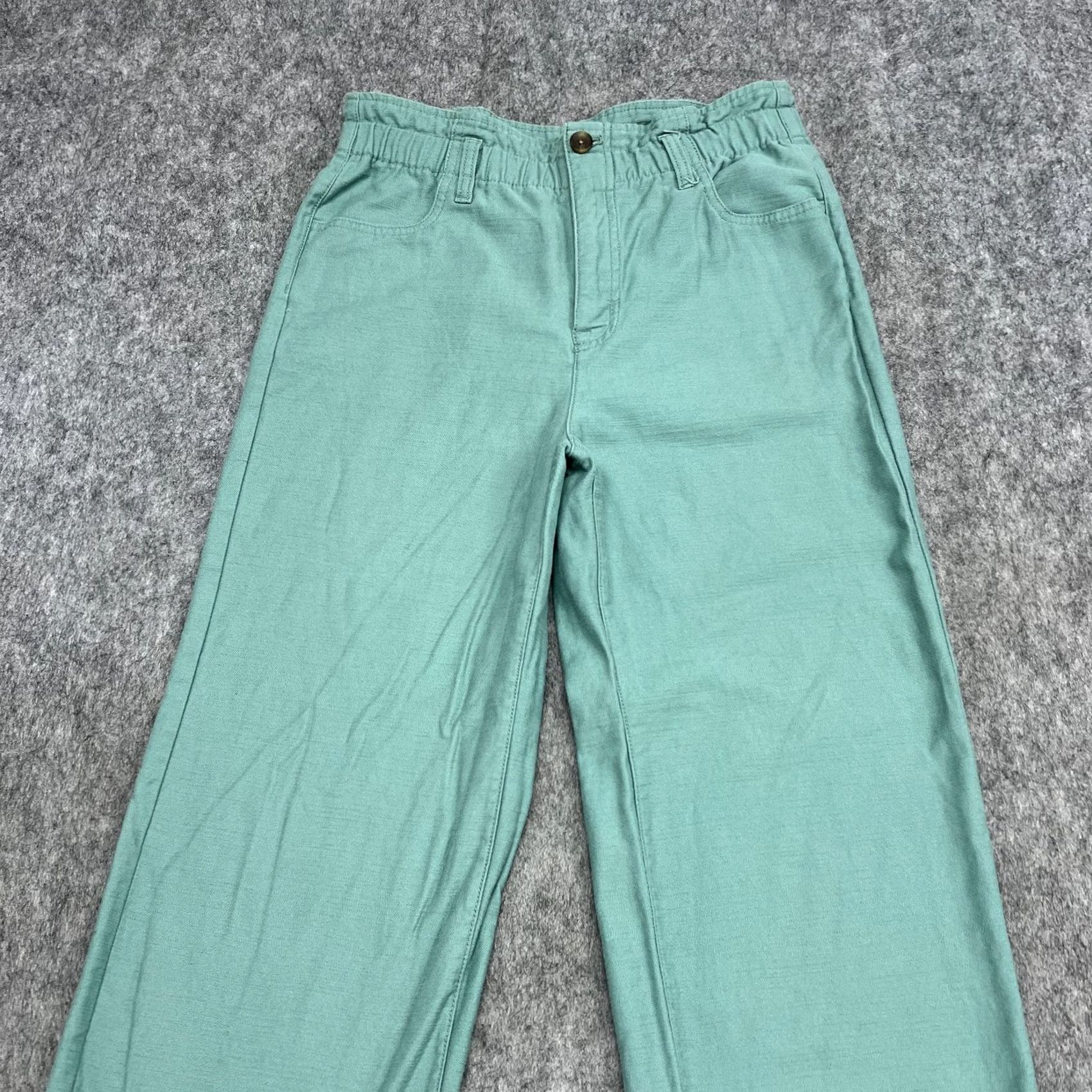 J.Crew J.CREW Pants Womens 6P Green Chino Straight Leg Elastic Waist Twill Casual Prep Size 28" / US 6 / IT 42 - 4 Thumbnail