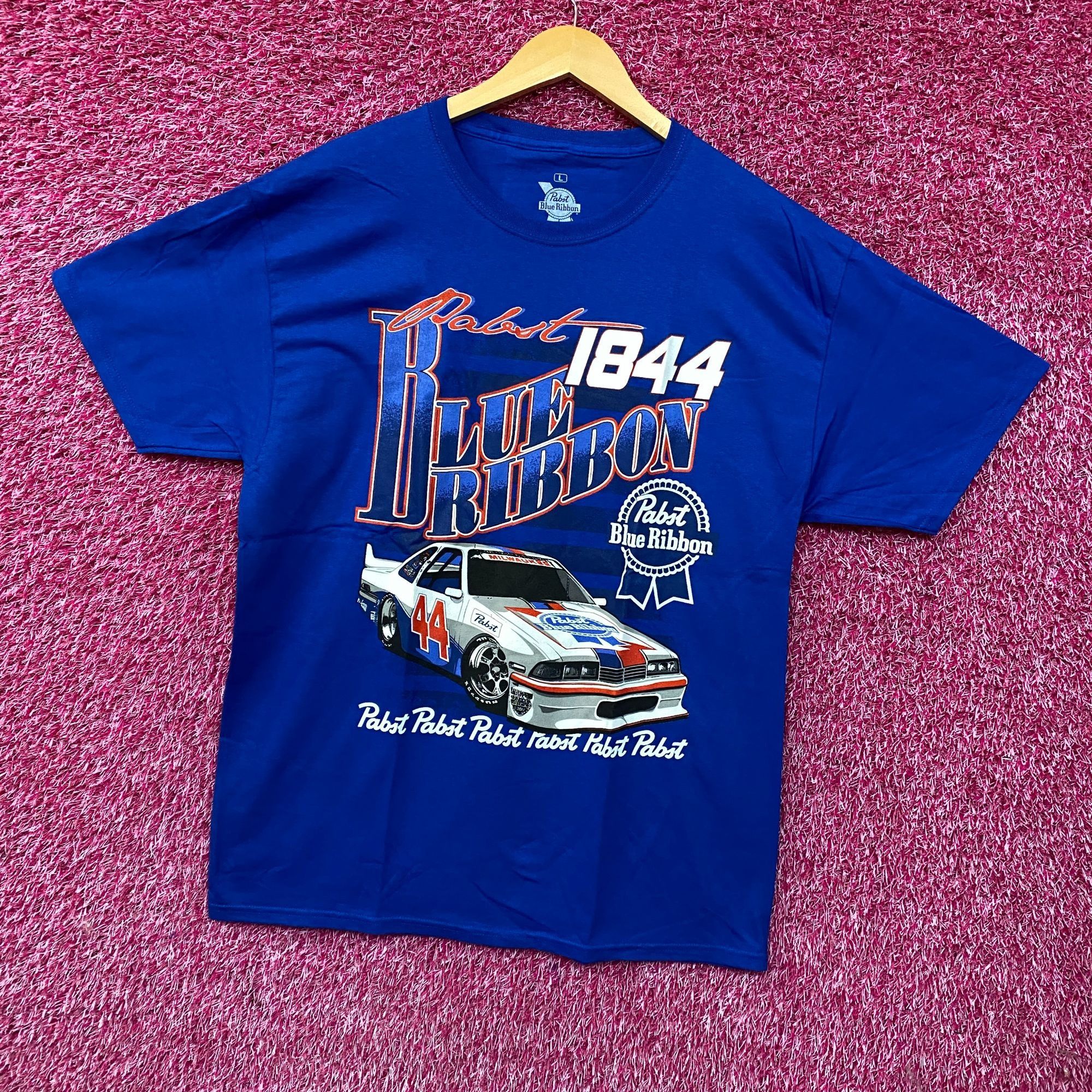 Pabst Blue Ribbon Pabst Blue Ribbon Racing 1844 Promo T-Shirt Large Size US L / EU 52-54 / 3 - 3 Thumbnail