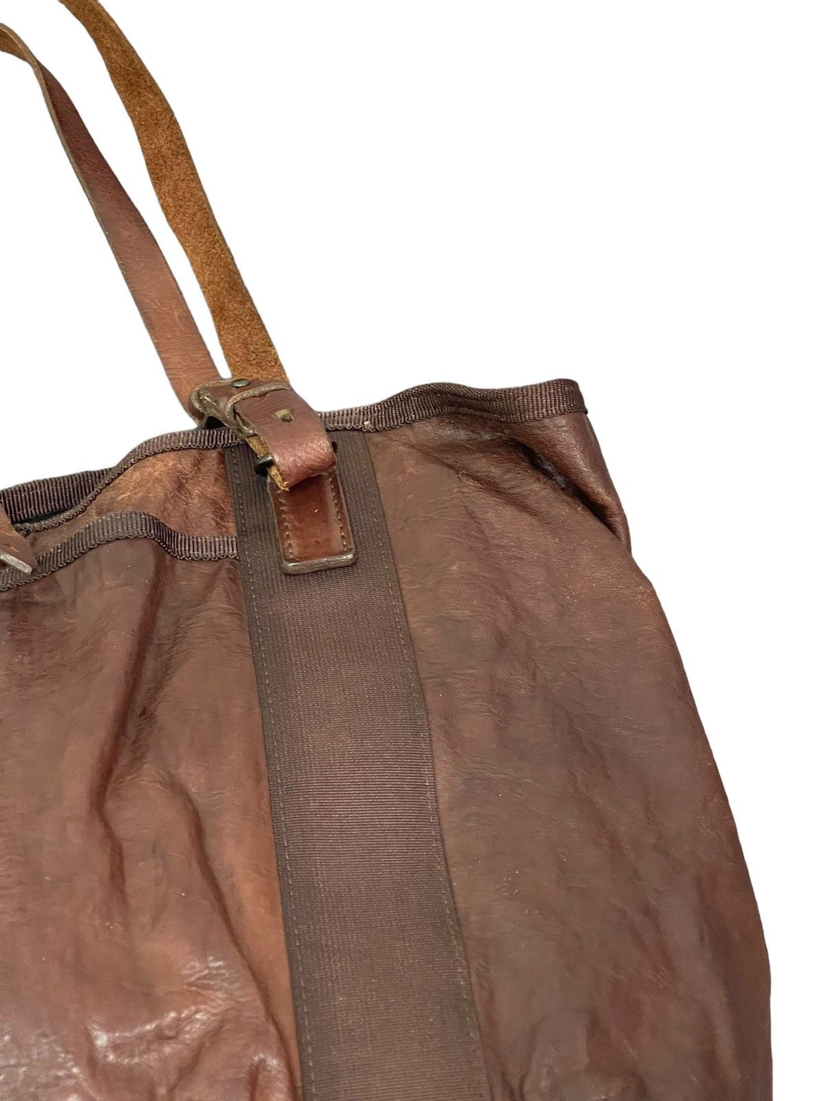 Japanese Brand Full Leather Patina Never Fade Tote Shoulder Bag 3🟩 Size ONE SIZE - 9 Thumbnail