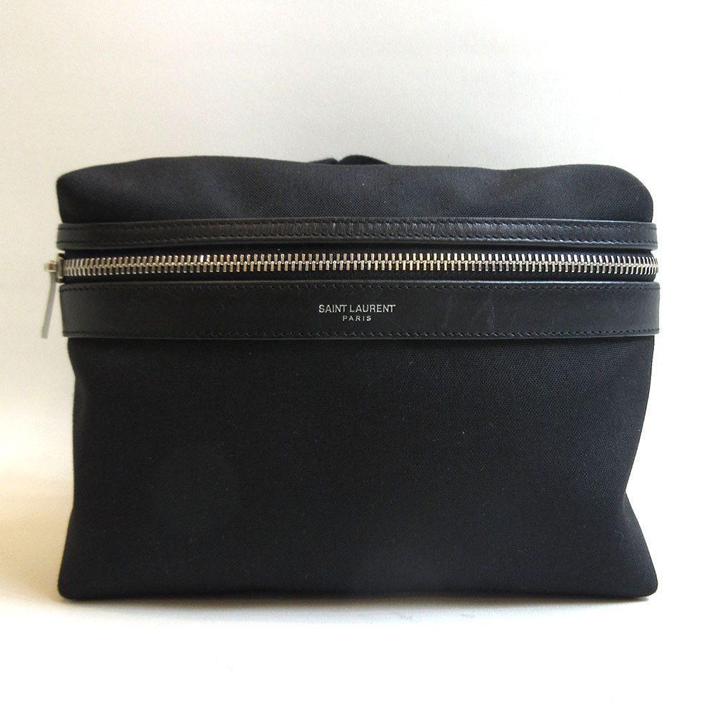 Yves Saint Laurent Yves Saint Laurent Yves Saint Laurent Canvas Leather Waist Bag Canvas Belt Bag 634717 in Very Good Condition Size ONE SIZE - 1 Thumbnail