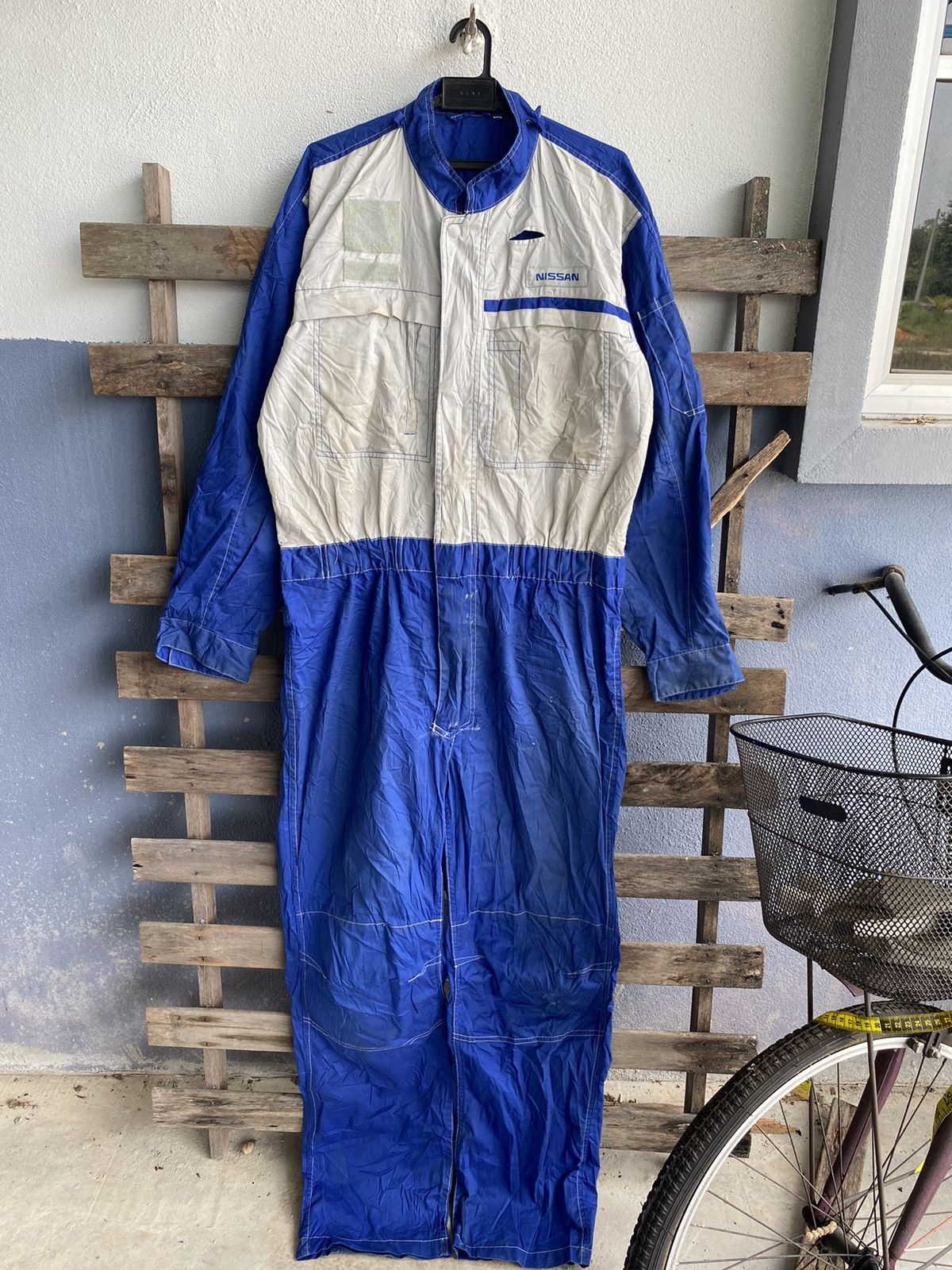 image of Racing x Vintage Nissan Coveralls Workwear in Blue, Men's (Size 36)