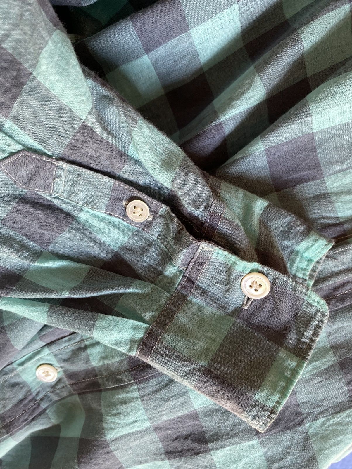 mercibeaucoup mercibeaucoup, jevous enprie Mint Checkered Button-Up Shirt Size XS / US 0-2 / IT 36-38 - 14 Thumbnail