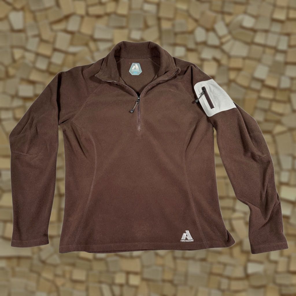 Eddie Bauer VINTAGE Eddie Bauer Sweater Womens MEDIUM Brown Fleece First Ascent 1/4 Quarter Zip Size M / US 6-8 / IT 42-44 - 1 Thumbnail