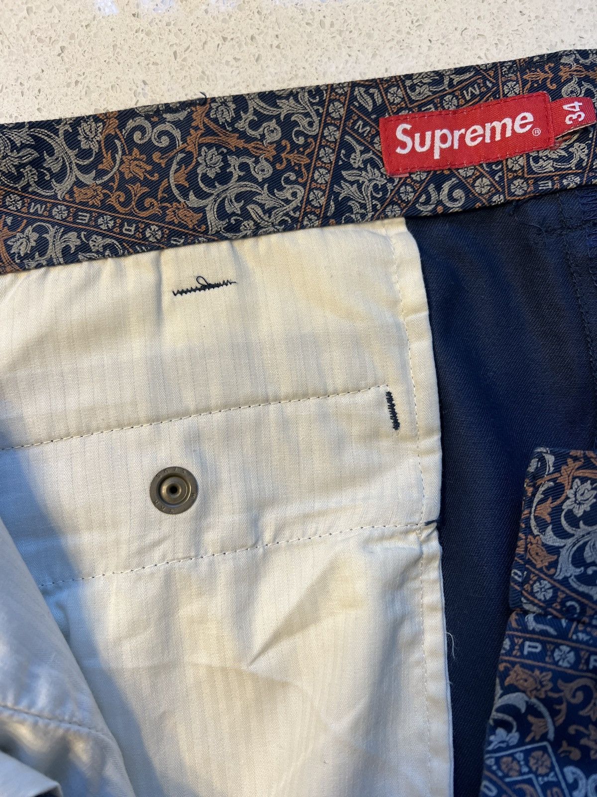 Supreme Supreme AW21 Floral Work Pants Chinos Size US 34 / EU 50 - 9 Thumbnail