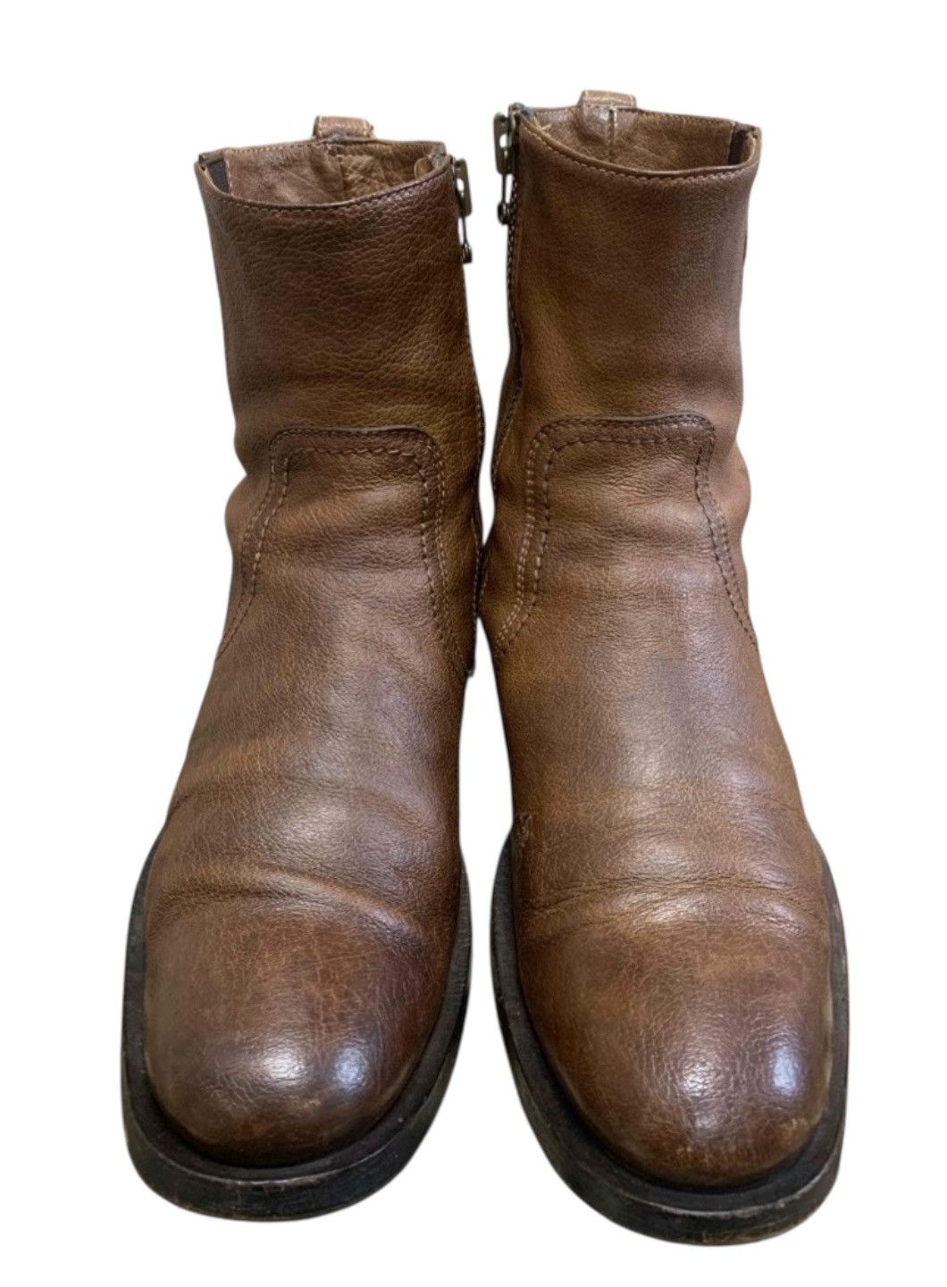 Buttero Buttero Men’s Quality Side Zip Leather Boots - Brown Size US 9 / EU 42 - 1 Thumbnail