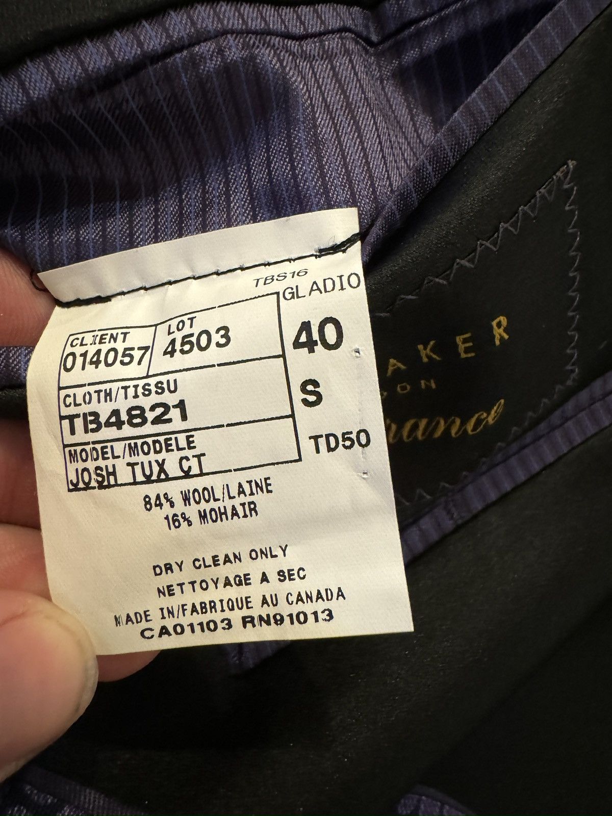 Ted Baker Ted Baker London Mohair Blend Navy Shawl Lapel Tuxedo 40S Size 40S - 11 Thumbnail