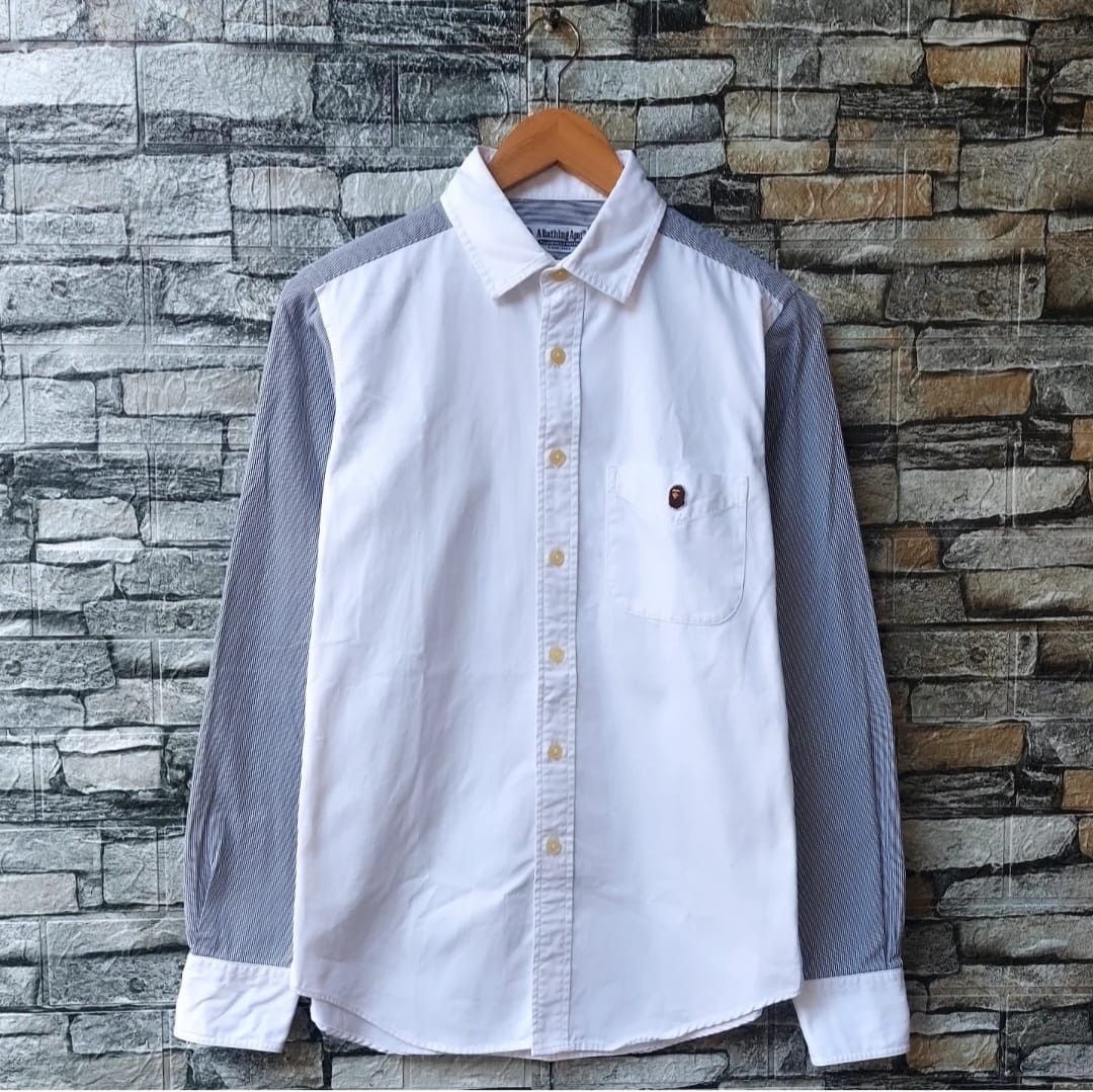BAPE A Bathing Ape Long Sleeve Button Shirt