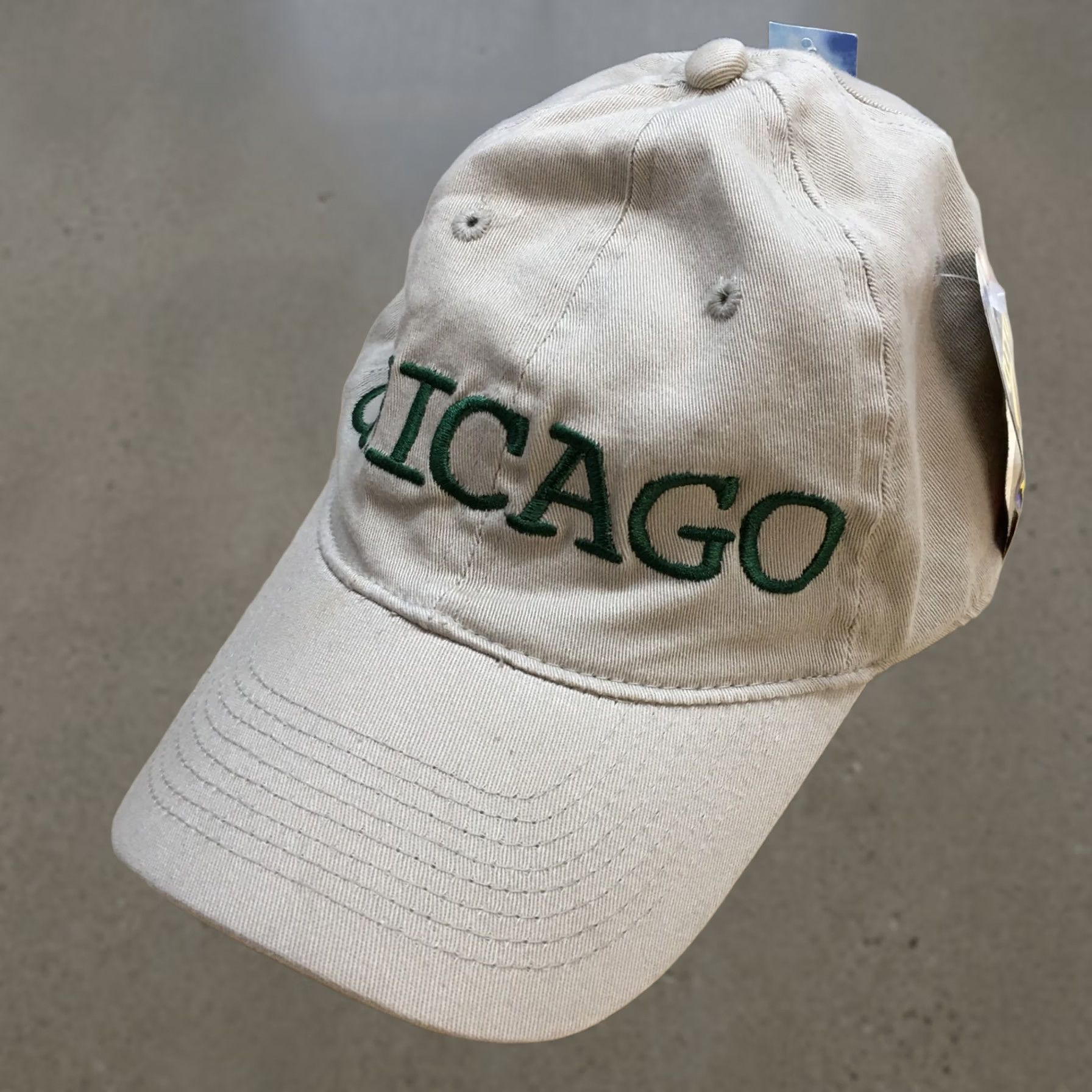 Vintage OTTO Chicago Baseball Cap Hat Mens Beige S-M Fitted Curved Brim Adjustable NWT Size ONE SIZE - 1 Thumbnail