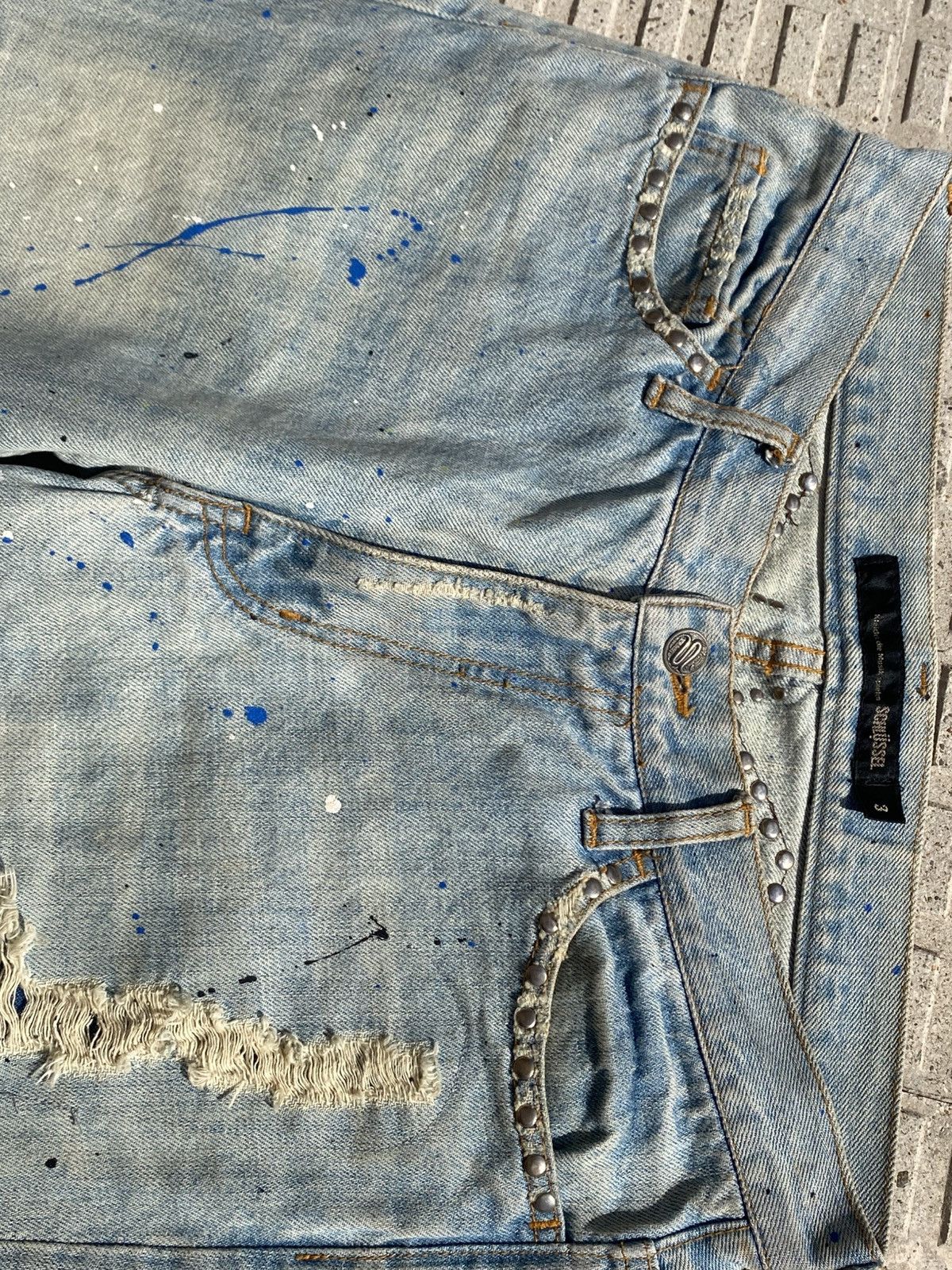 Schlussel Schlussel distressed arts and crafts straight painter denim Size US 30 / EU 46 - 6 Thumbnail