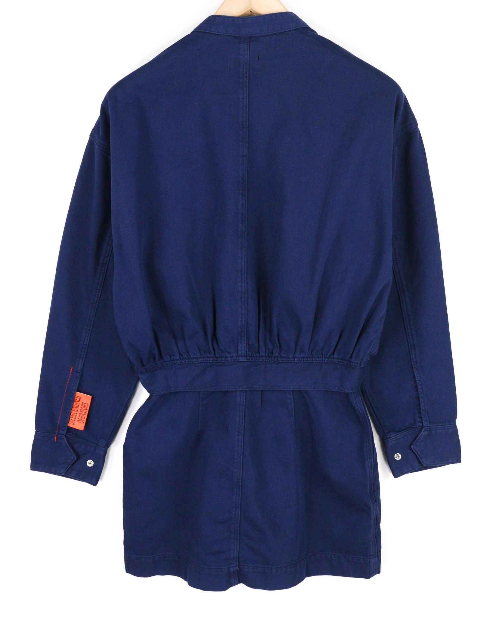 Diesel DE-ANGELCA-SP L Long Sleeve Zip Denim Mini Dress 40283 Size L / US 10 / IT 46 - 5 Thumbnail