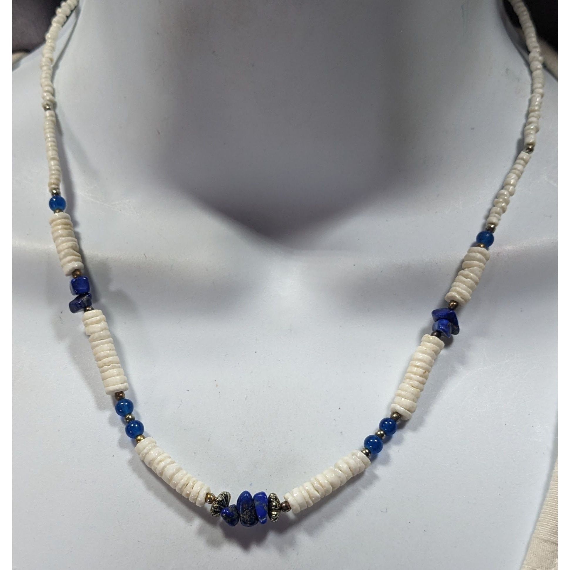 Other Vintage Shell And Lapis Lazuli Heishi Necklace Size ONE SIZE - 4 Thumbnail