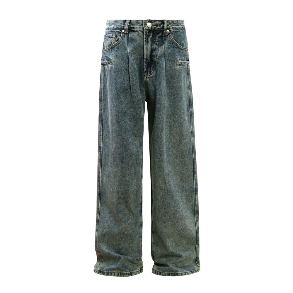 Japanese Brand × Jean American style washed distressed loose straight jeans Size US 32 / EU 48 - 1 Thumbnail