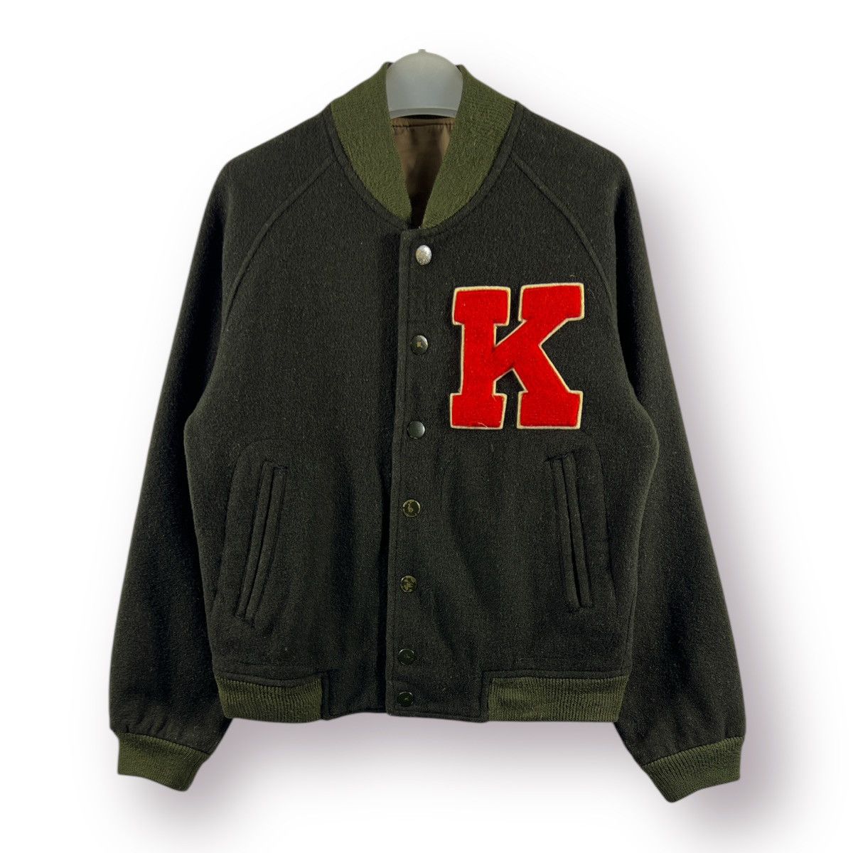 Japanese Brand 🔥 Vintage japan Blu-Jac wool K Logo Varsity Jacket - S Size US S / EU 44-46 / 1 - 1 Thumbnail