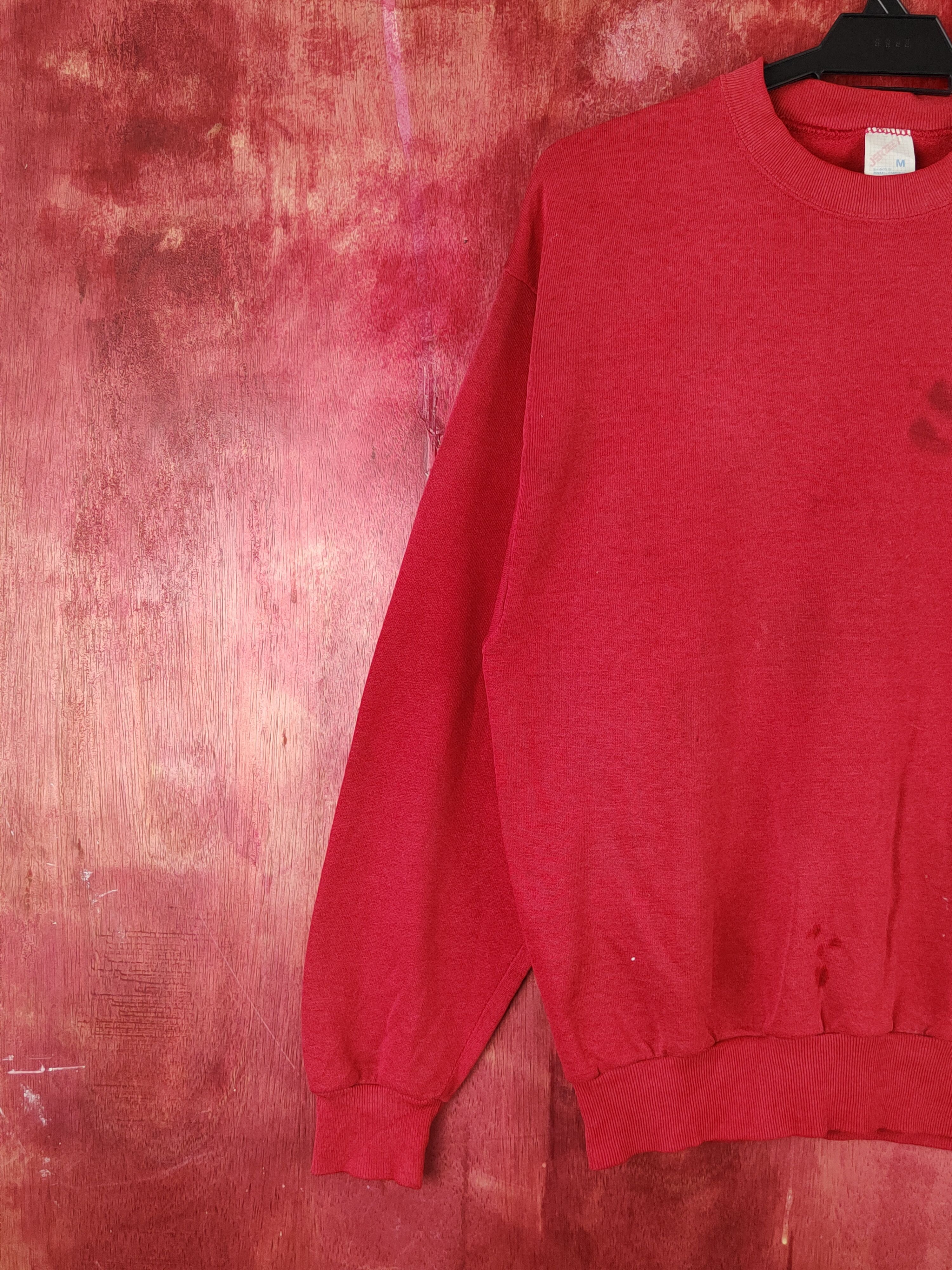 Japanese Brand Jerzees Red vintage Sweatshirts #S1859 Size US M / EU 48-50 / 2 - 4 Thumbnail