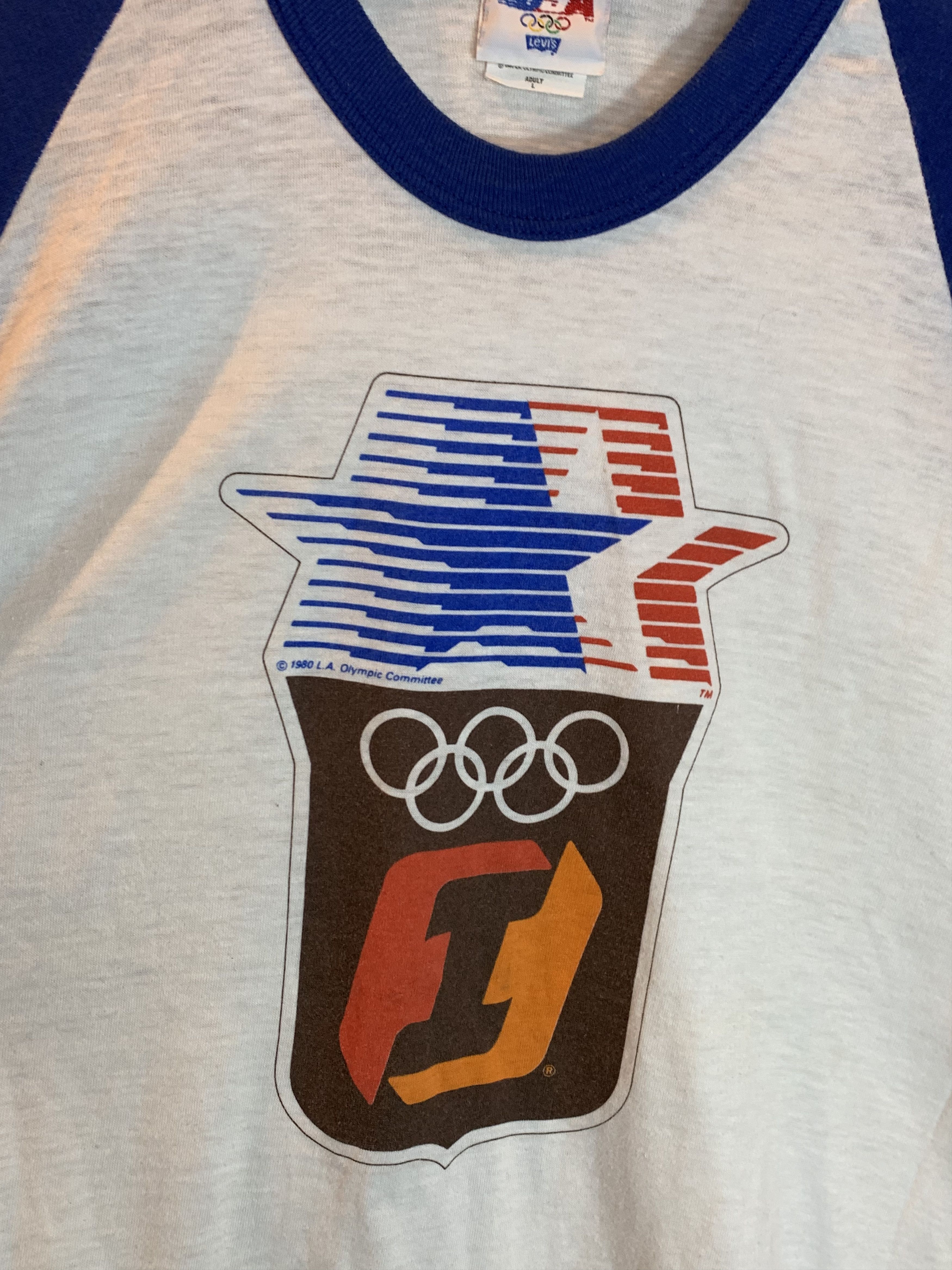 Levi's RARE* Vintage 1980 USA Olympics x Levi’s Single Stitch Shirt Size US L / EU 52-54 / 3 - 2 Thumbnail