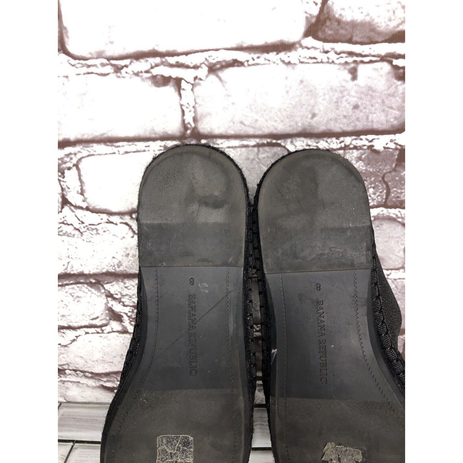 Banana Republic Banana Republic Black Canvas Fabric Slip On Espadrilles Loaf Size US 8 / IT 38 - 8 Thumbnail