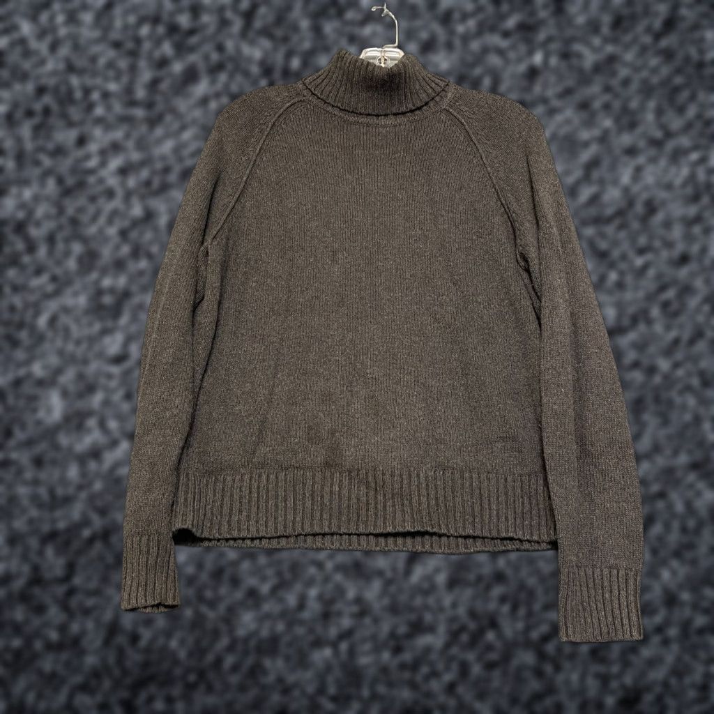 Vintage Jeanne Pierre Sweater Womens L Gray Cotton Ribbed Hem Turtleneck Raglan Sleeve Size L / US 10 / IT 46 - 1 Thumbnail