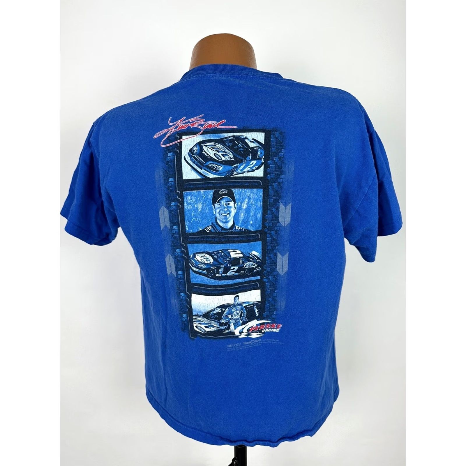 Delta Penske Racing Shirt M Kurt Busch NASCAR Auto Racing Miller Lite Vintage Blue Shirt Adult Medium Blue NASCAR Shirt Mens Size US M / EU 48-50 / 2 - 6 Thumbnail