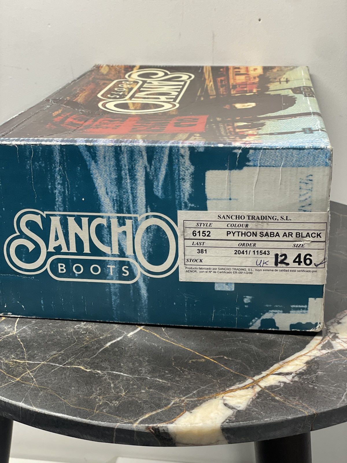 Sancho Boots Real Python Saba 6152 Black Leather Chelsea Boots Genuine Size US 13 / EU 46 - 7 Thumbnail