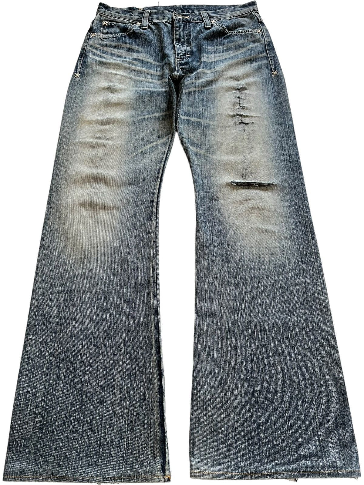 Lee Vintage Japanese Lee Riders Faded Wash Flare Jeans Size US 31 - 1 Thumbnail
