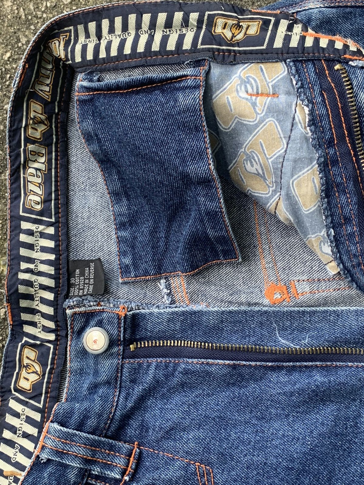 Vintage Vintage Johnny Blaze Baggy Denim Jeans Size US 29 - 18 Thumbnail
