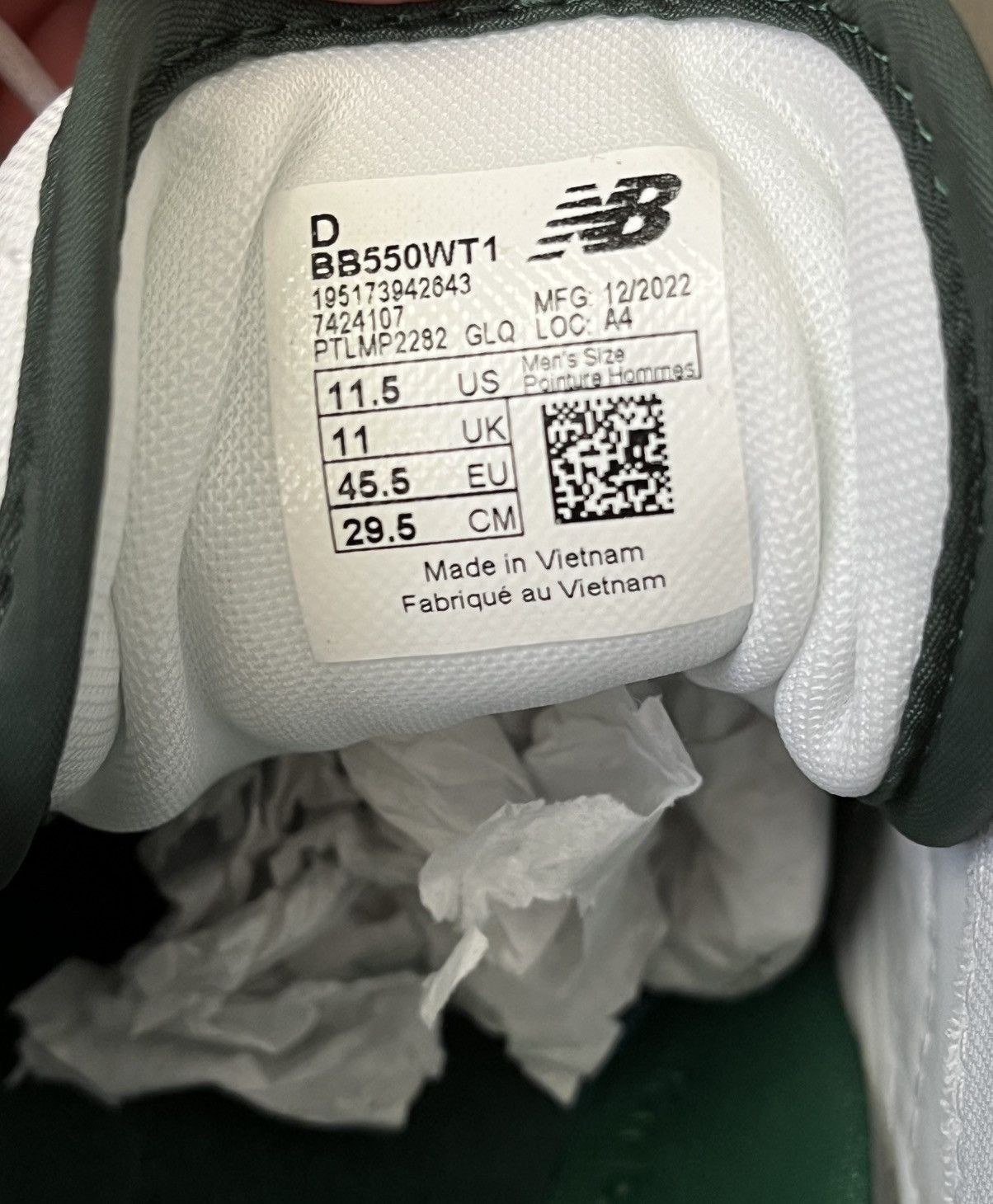 New Balance New Balance 550 White Green Size US 11.5 / EU 44-45 - 6 Thumbnail