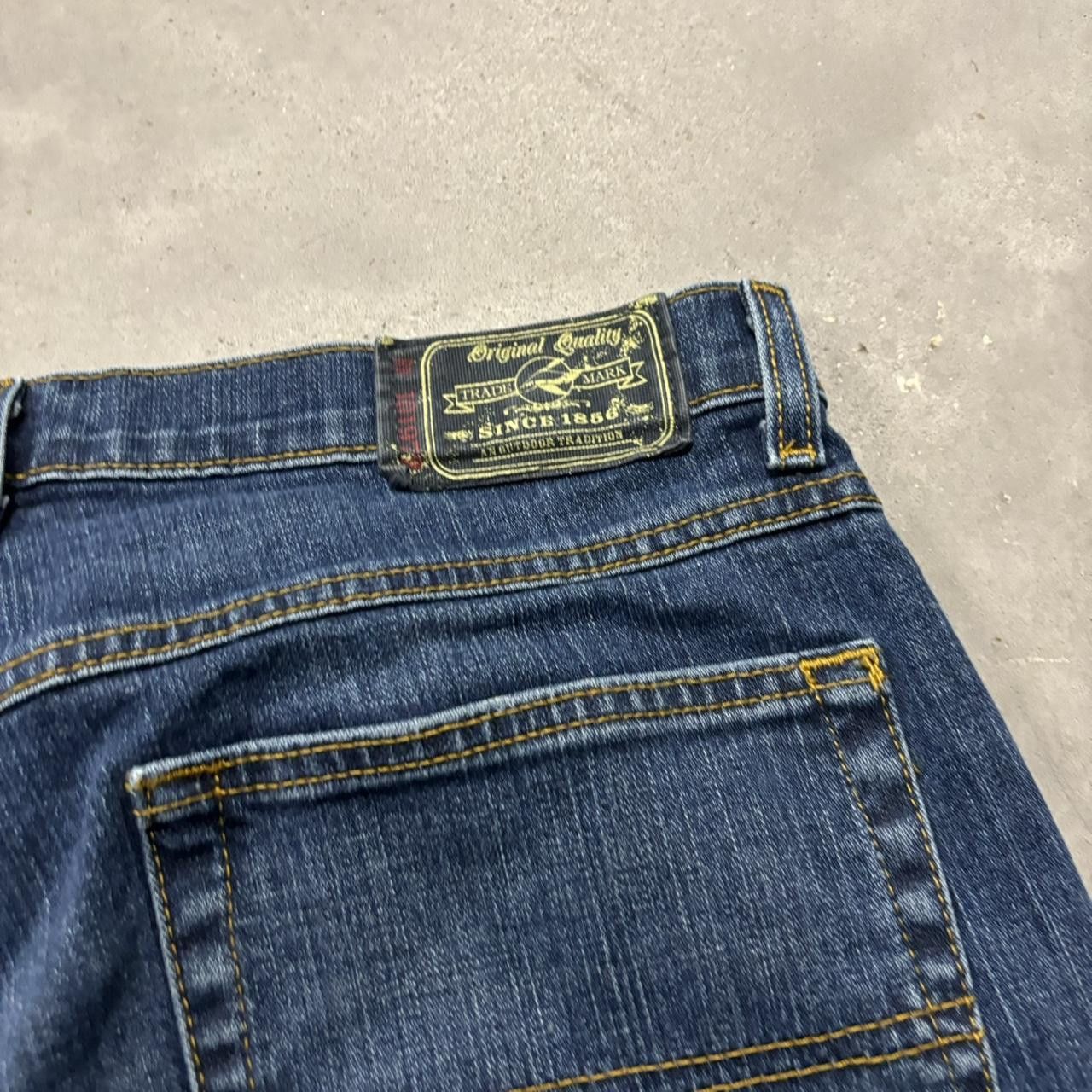 Japanese Brand × Vintage Crazy Vintage Y2K/2000s Grunge Dark Wash Essential Denim Jeans! Size US 32 / EU 48 - 7 Thumbnail