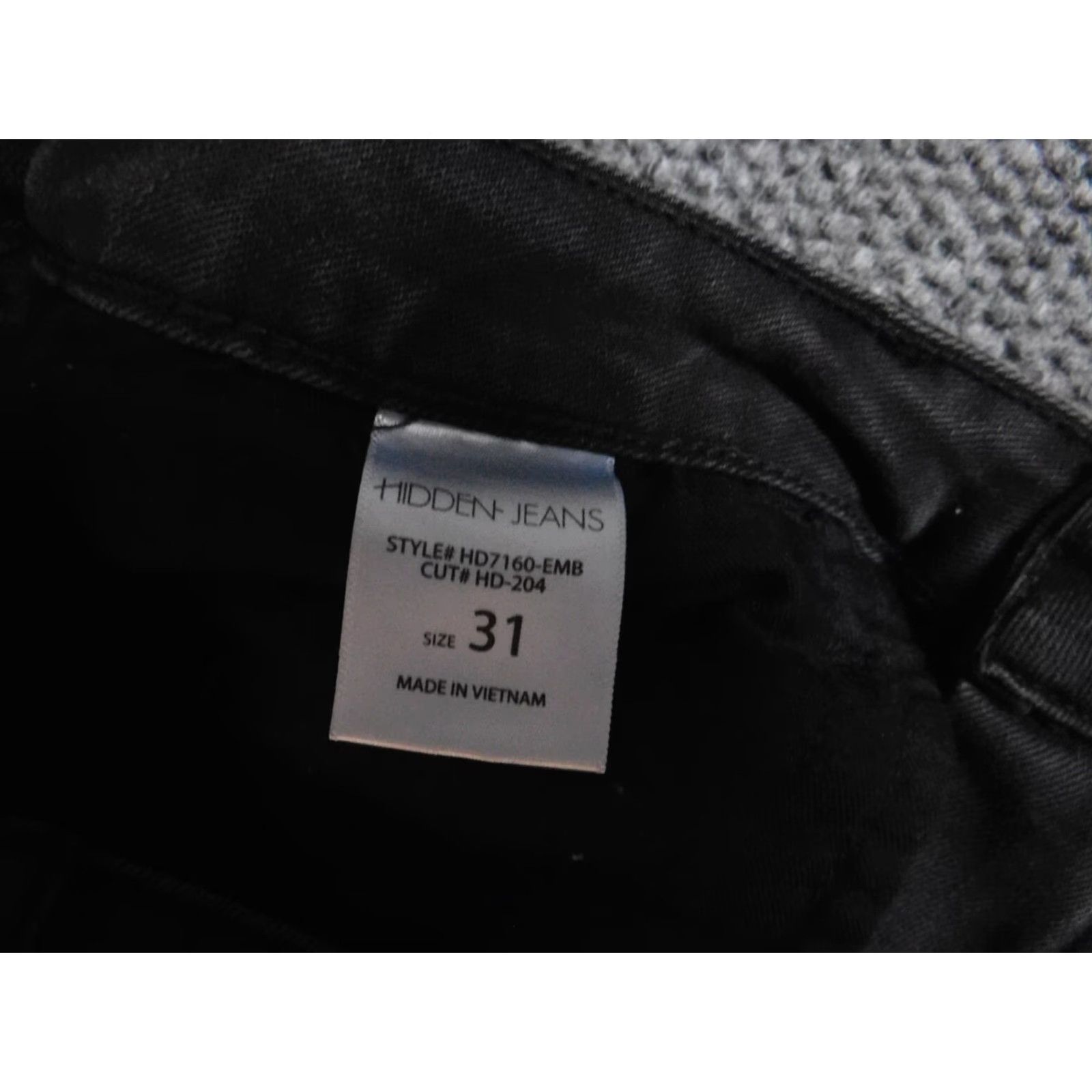 Vintage hidden Jeans Womens 31 black straight denim distressed embroidered floral 5-pocket Modern Designer Jeans Women Size 31 Black Regular Fit Size 24" / US 00 / IT 34 - 5 Thumbnail
