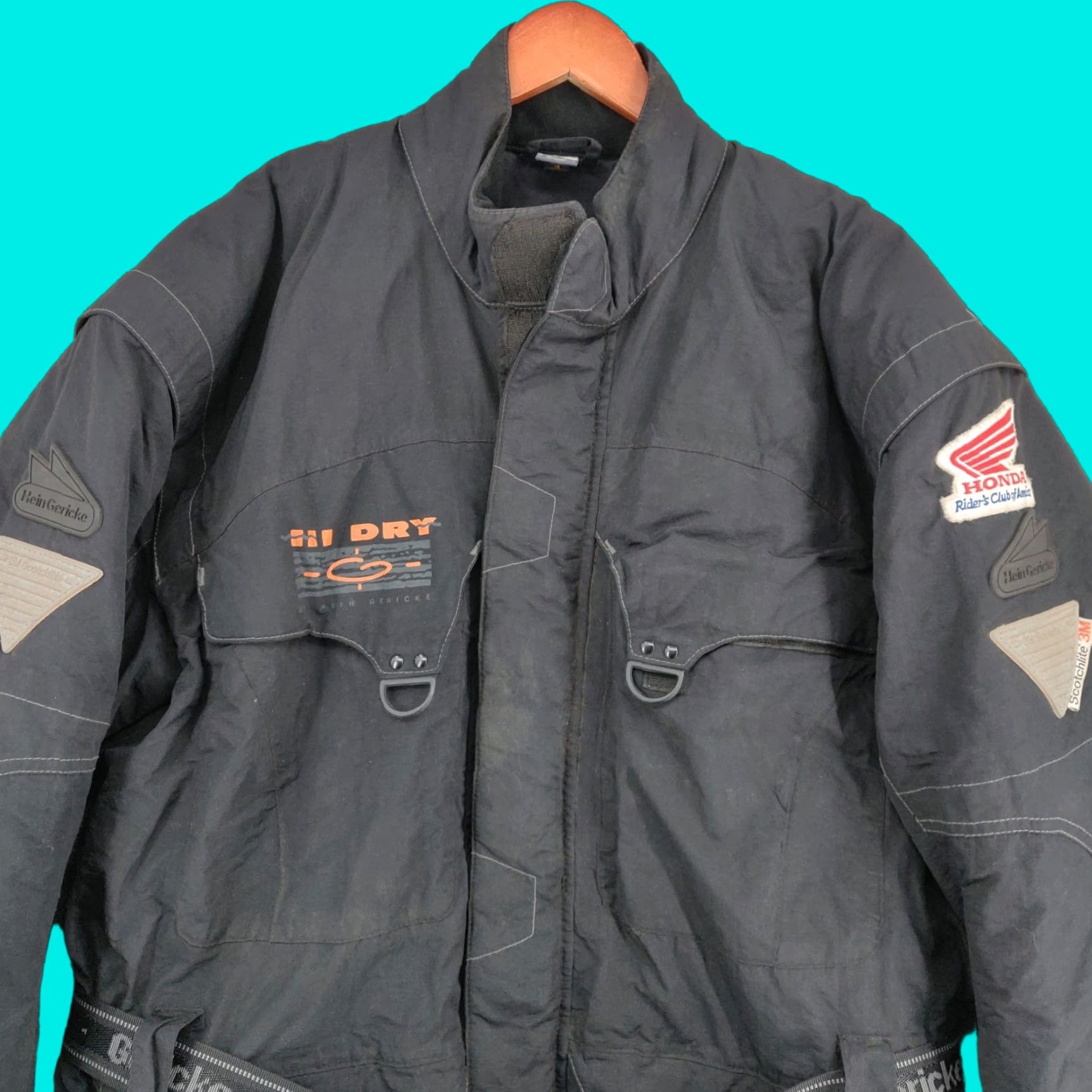 Vintage Hein Gericke Jacket Mens XL Motorcycle Protective Liner Hi Dry Logo Black Size US XL / EU 56 / 4 - 1 Thumbnail