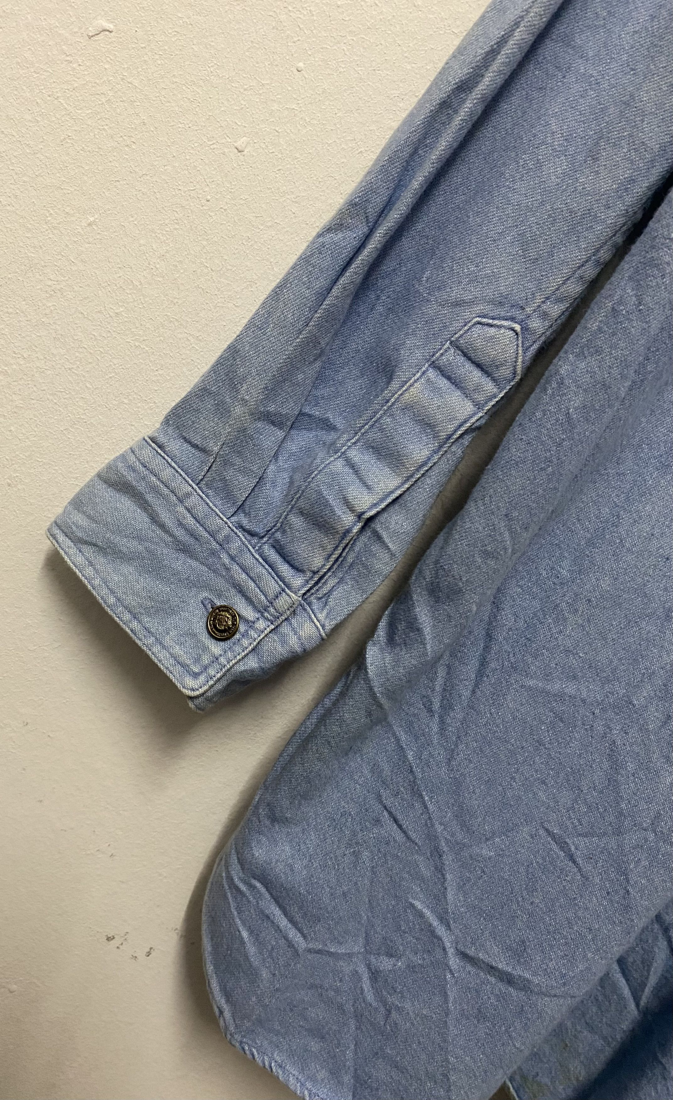 Melrose Vintage Men Melrose Pattern Embroidery Chambray Shirts Size US L / EU 52-54 / 3 - 8 Thumbnail