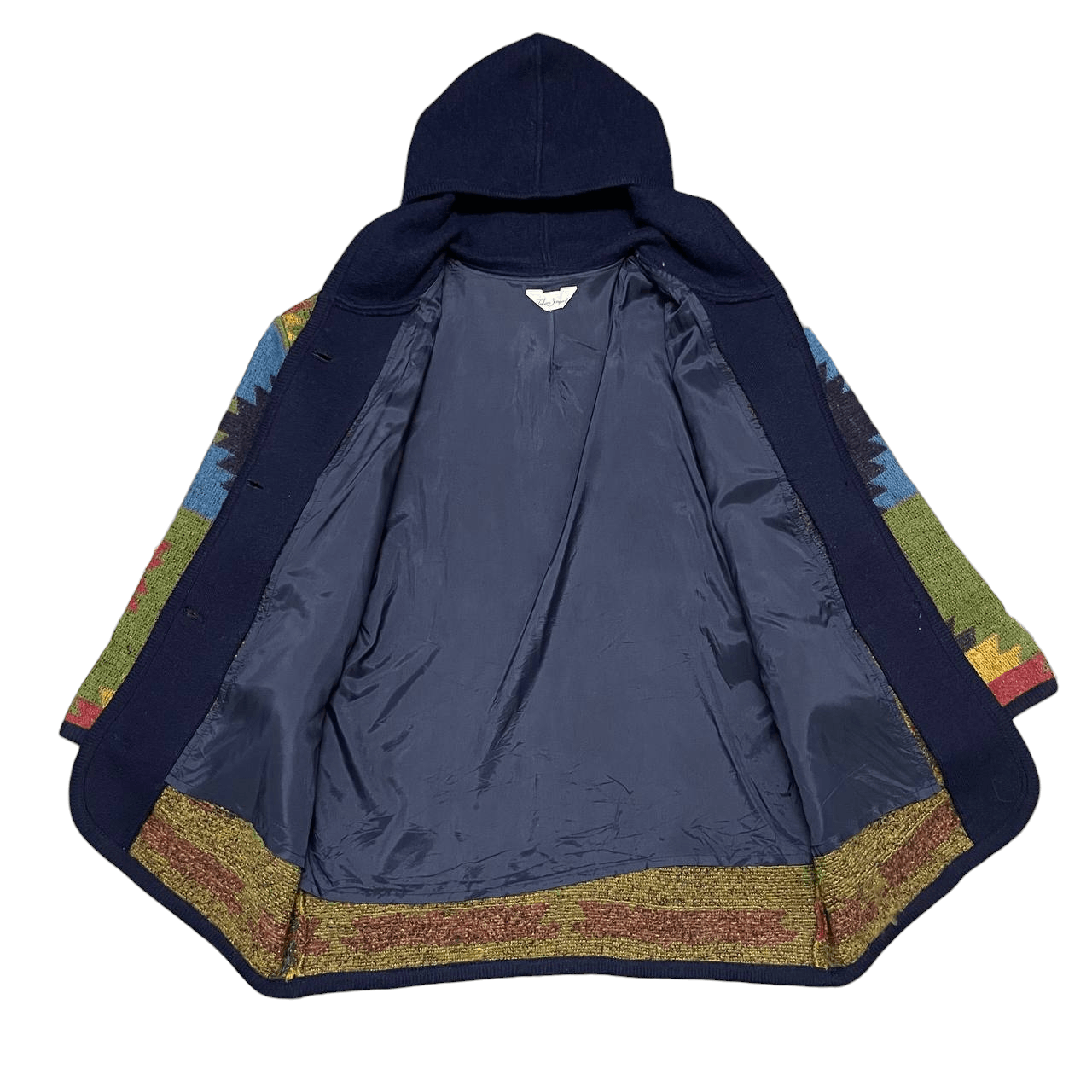 Japanese Brand Vintage Japanese Navajo Wool Hooded Coat Size US M / EU 48-50 / 2 - 5 Thumbnail
