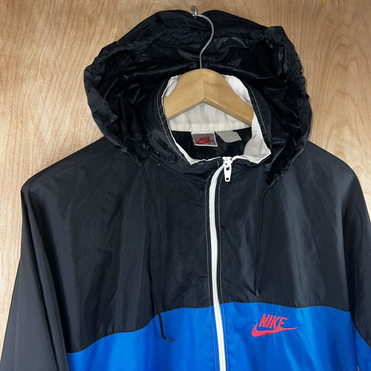 Nike VINTAGE 90s NIKE FULL ZIP LOGO WINDBREAKER JACKET Size US XL / EU 56 / 4 - 11 Thumbnail