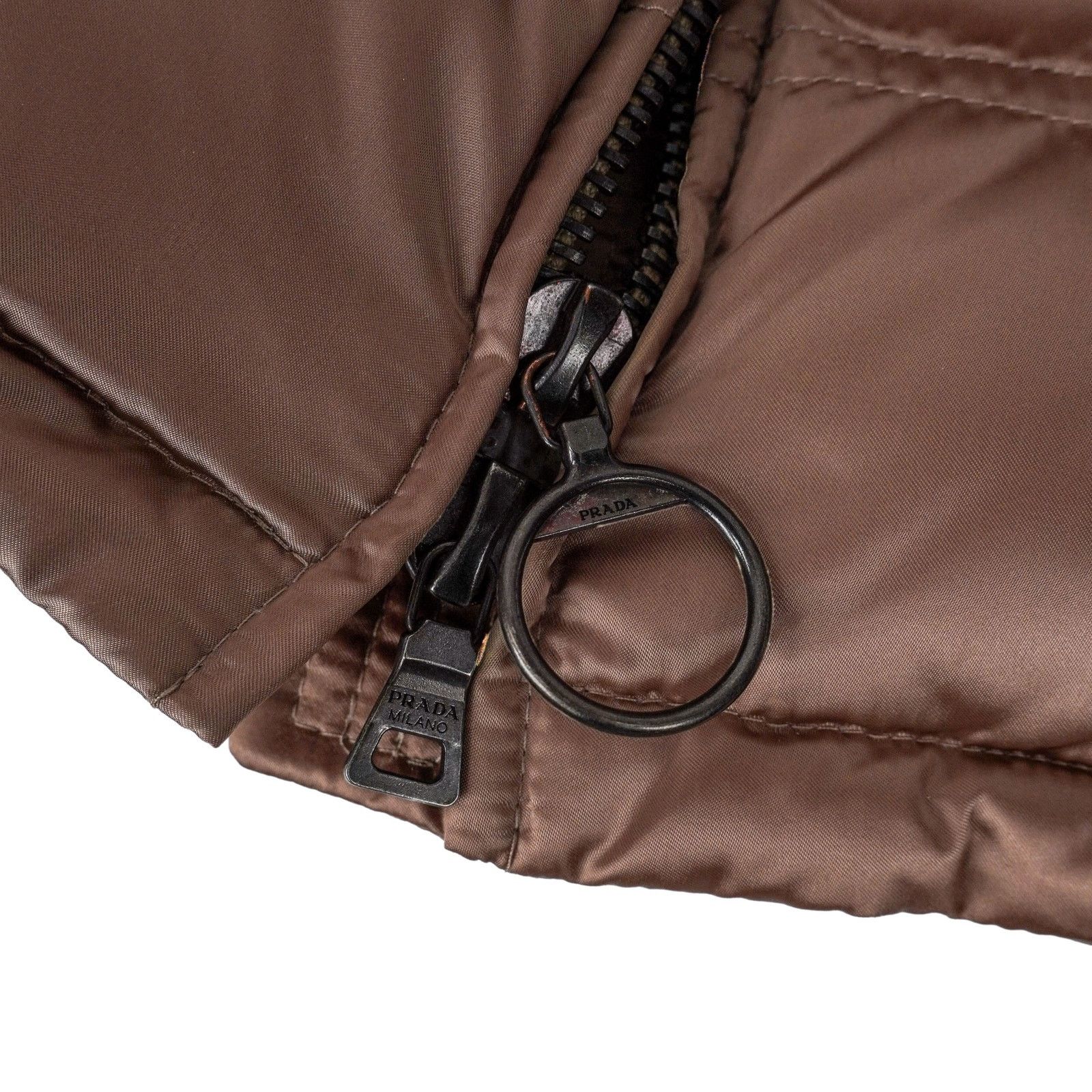 Prada Prada Milano Brown Nylon Shearling Collar Down Vest Jacket Size M / US 6-8 / IT 42-44 - 9 Thumbnail
