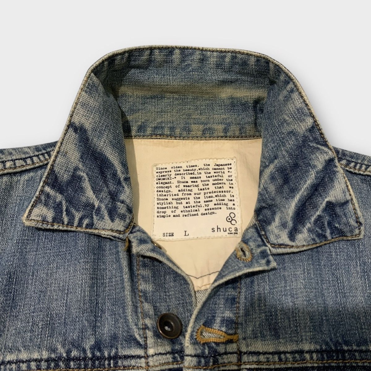Global Work VINTAGE SHUCA JAPAN DENIM JACKET Size S / US 4 / IT 40 - 6 Thumbnail