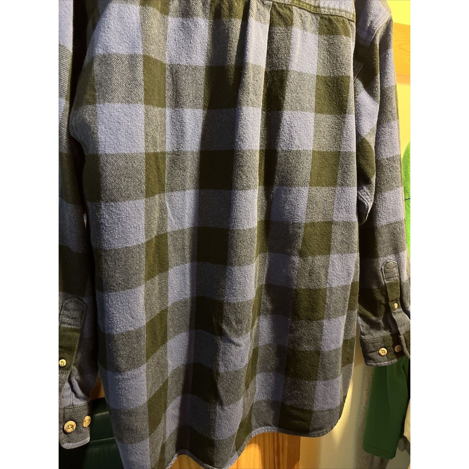 Field & Stream Field & Stream Men XL Blue Plaid Button Cotton Flannel Shirt Size US XL / EU 56 / 4 - 10 Thumbnail