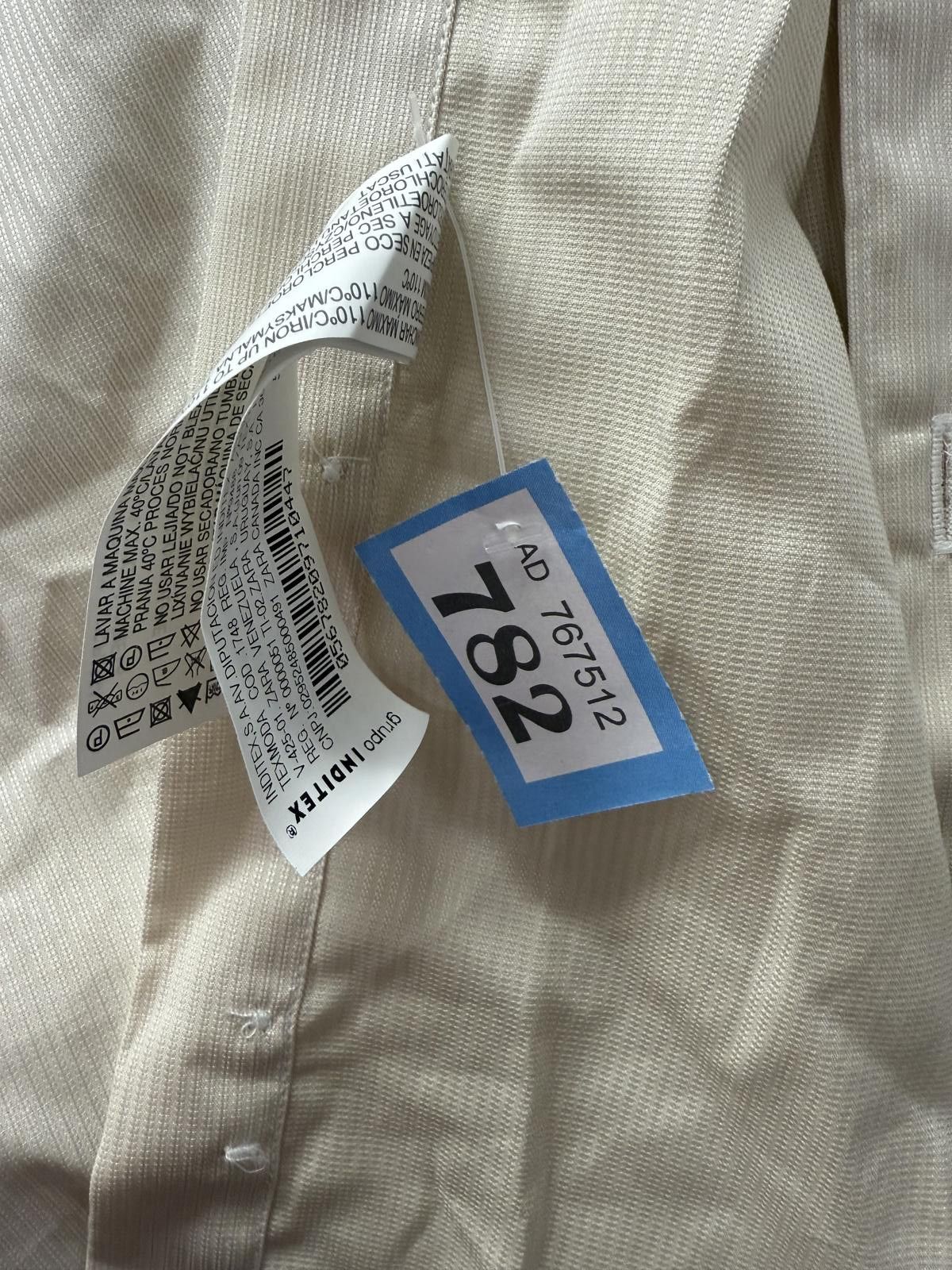 Other Zara Man Men's Cream Dress Shirt Size 36R - 5 Thumbnail
