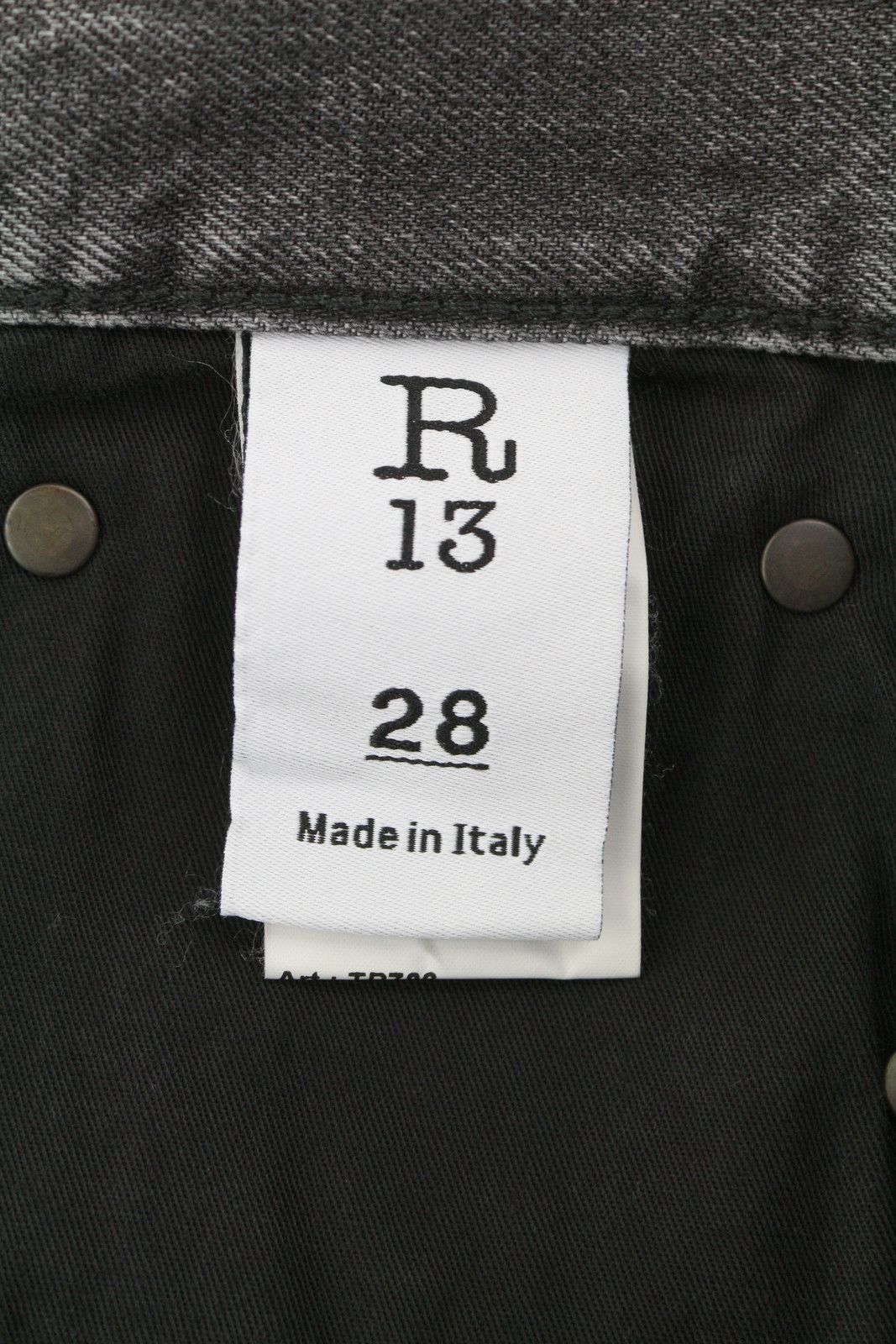 R13 BOYFRIEND 28 Wilson Black Whiskers Faded Zip PS25 86682 Size 28" / US 6 / IT 42 - 8 Thumbnail
